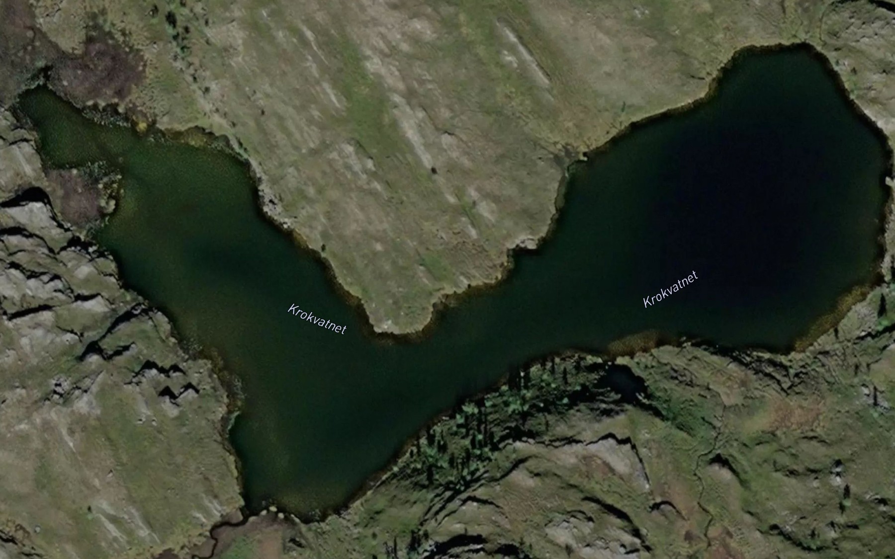 Satellite map of the Krokvatnet