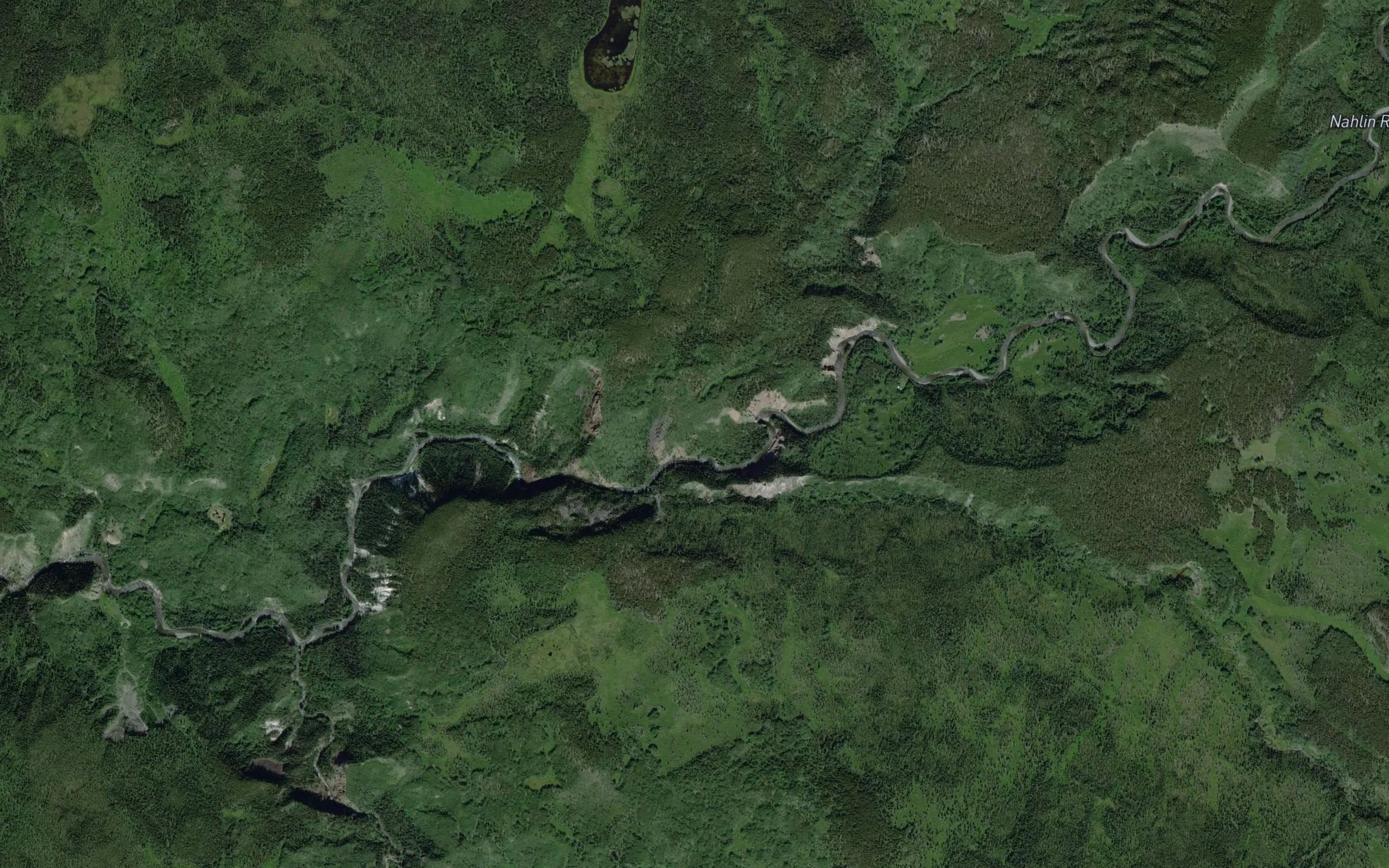 Satellite map of the Tedideech Creek