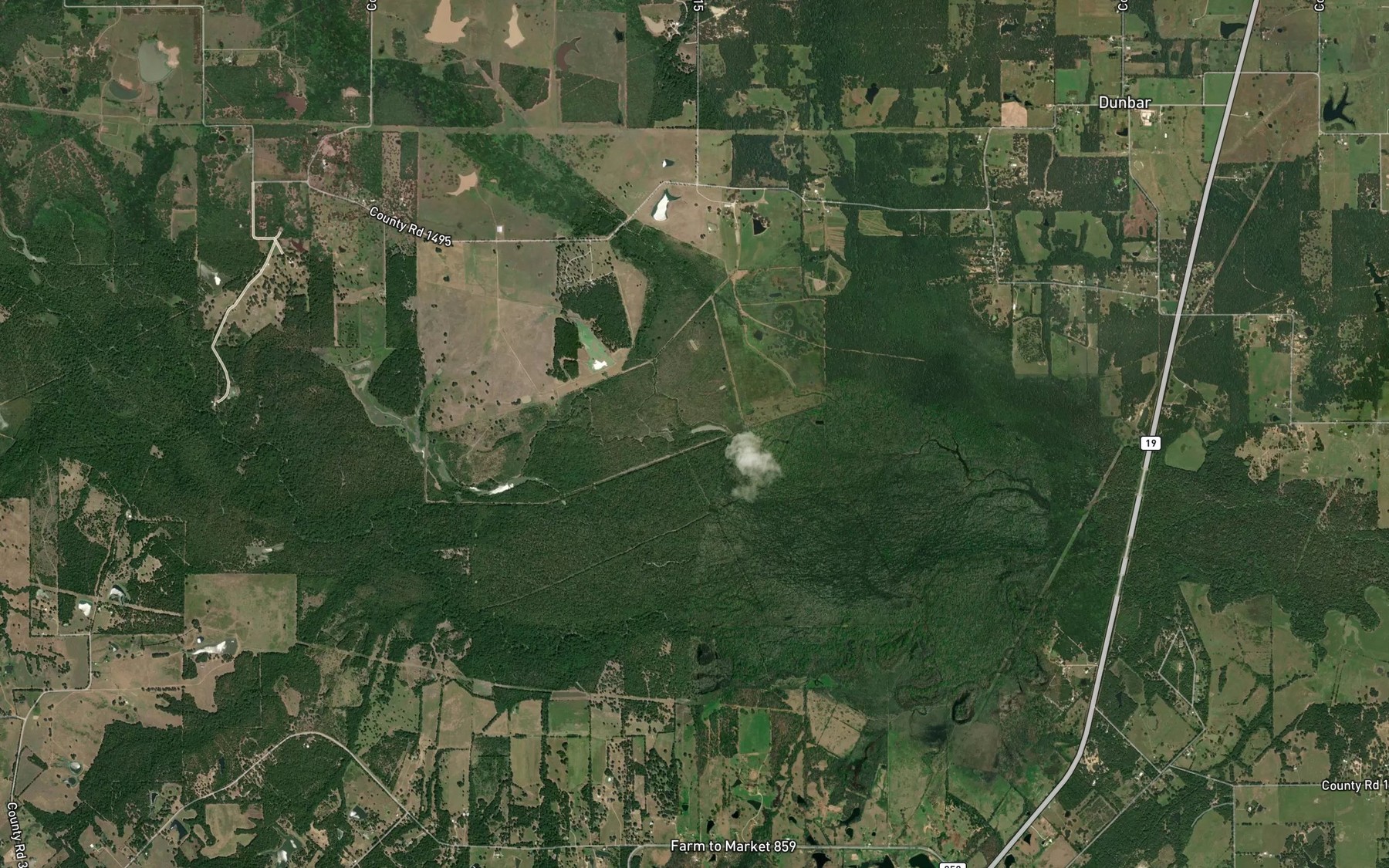 Satellite map of the Woodbury Creek