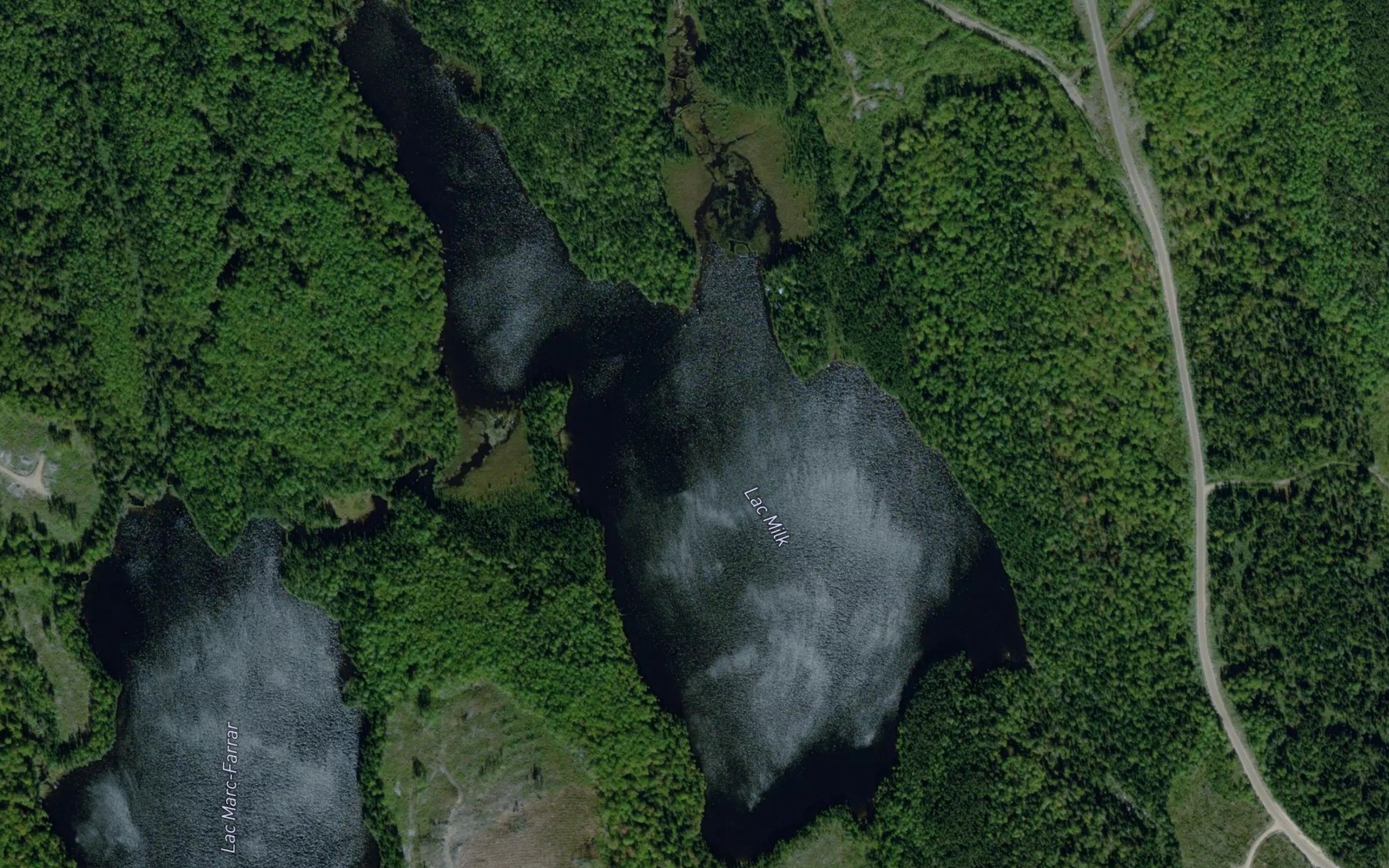 Satellite map of the Lac Milk