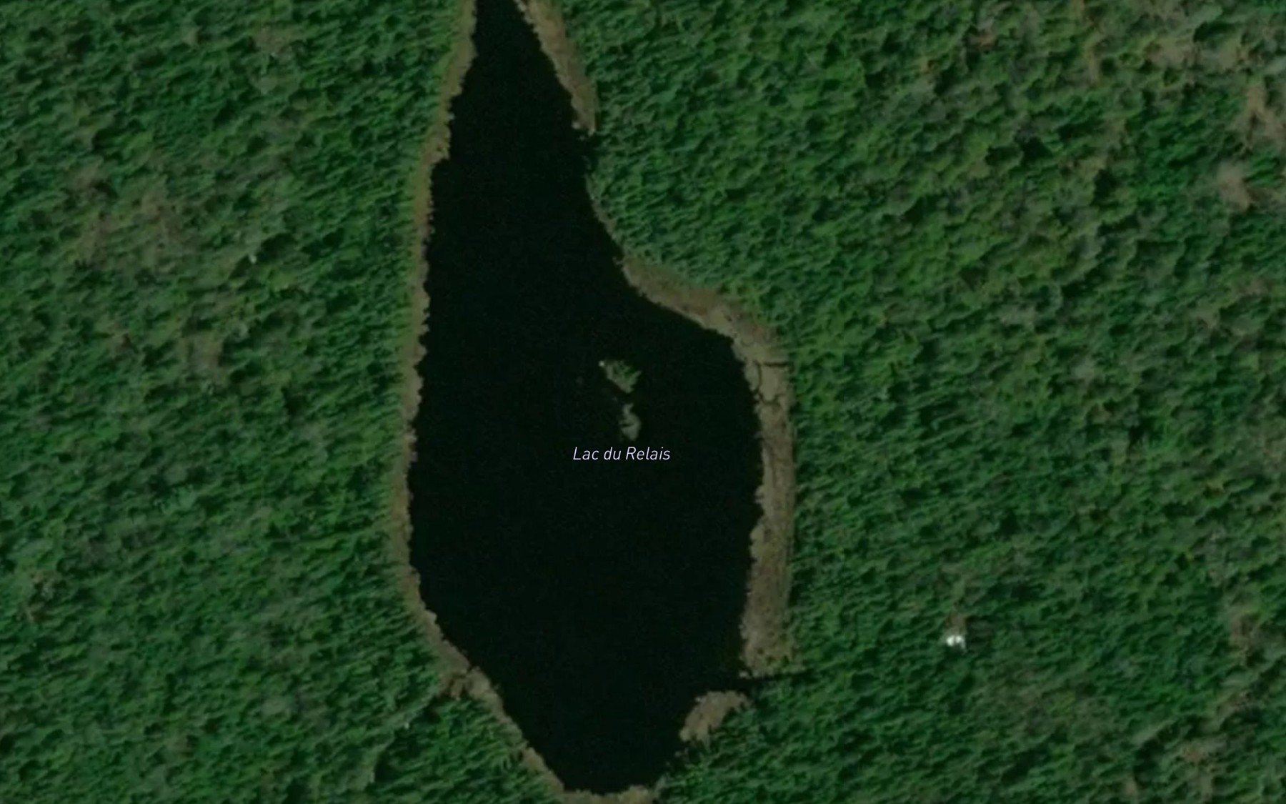 Satellite map of the Lac du Relais