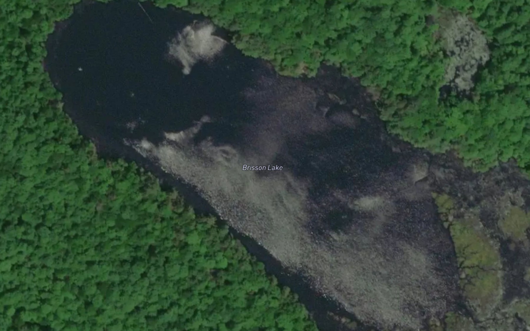 Satellite map of the Brisson Lake