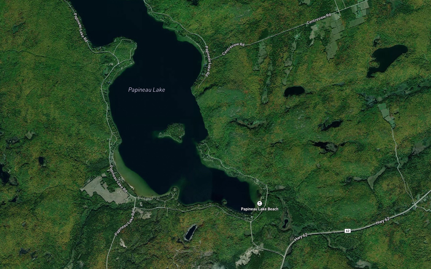 Satellite map of the McCastle Pond