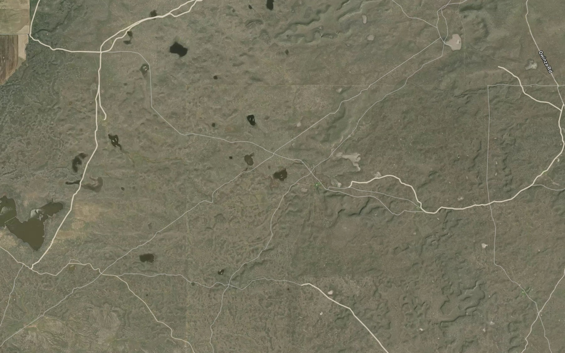 Satellite map of the Crossroads Reservoir