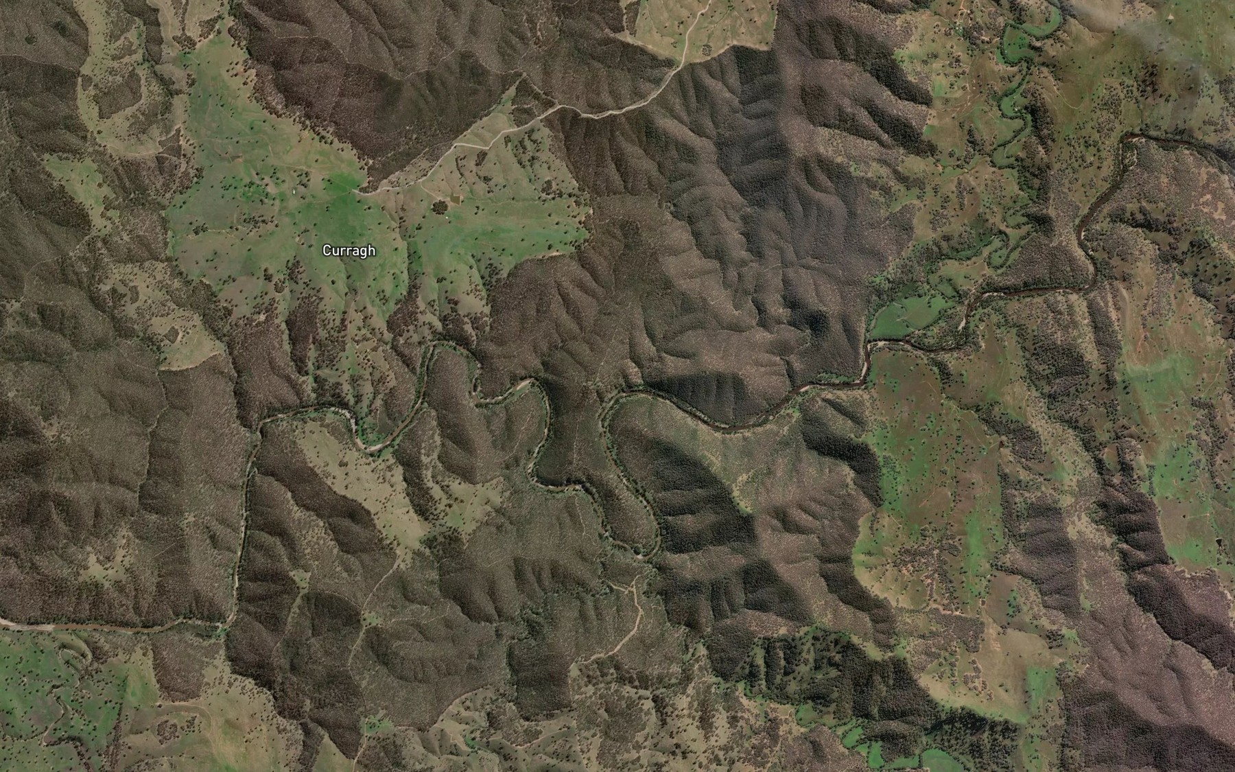 Satellite map of the Copperhannia Creek