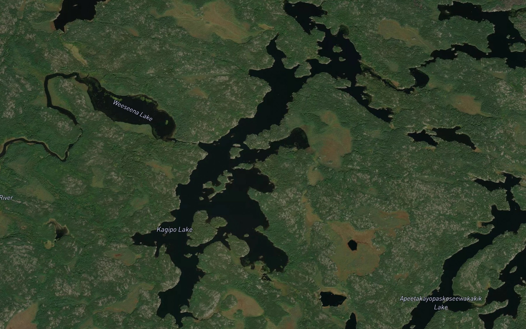 Satellite map of the Kagipo Lake