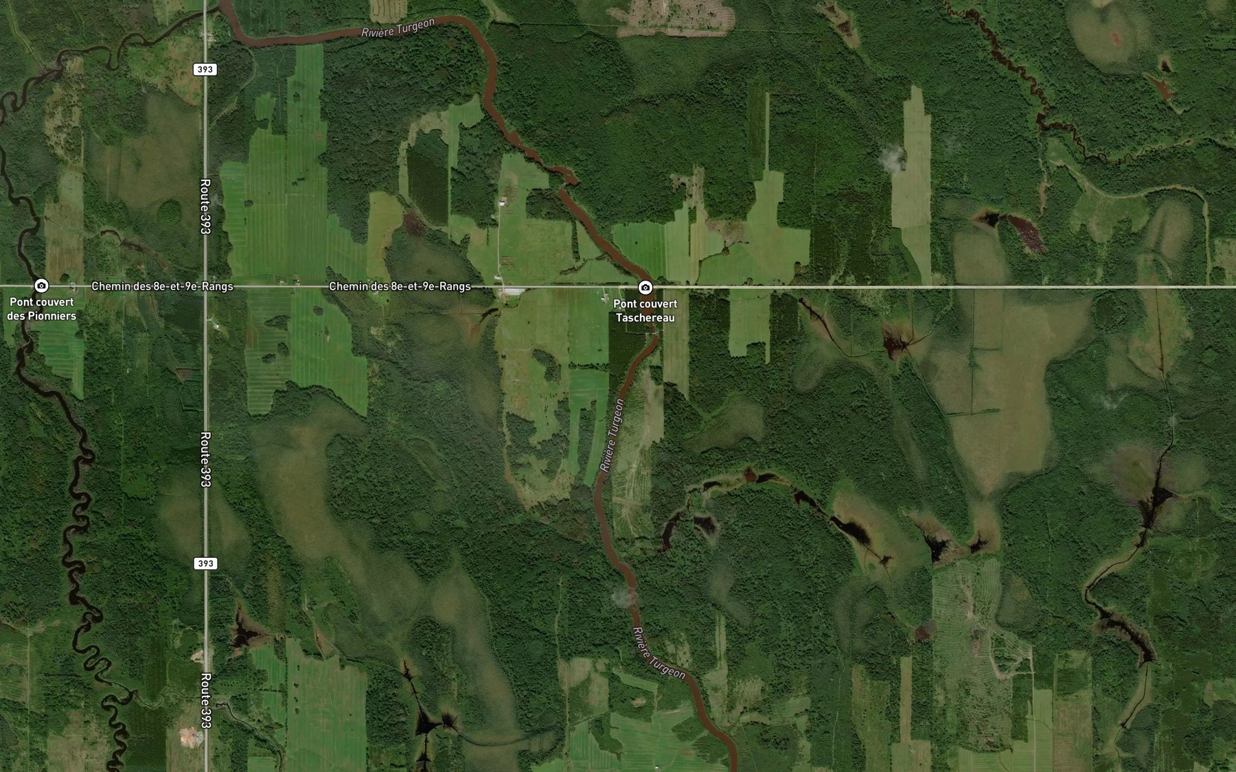 Satellite map of the Cours d'eau Belisle