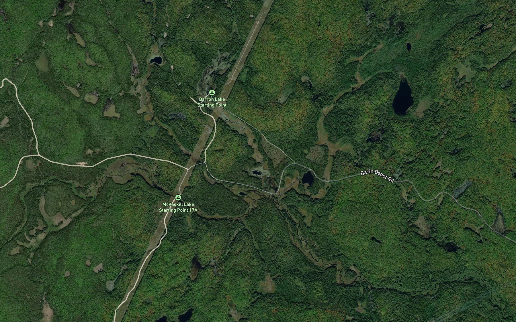 Satellite map of the Batise Creek