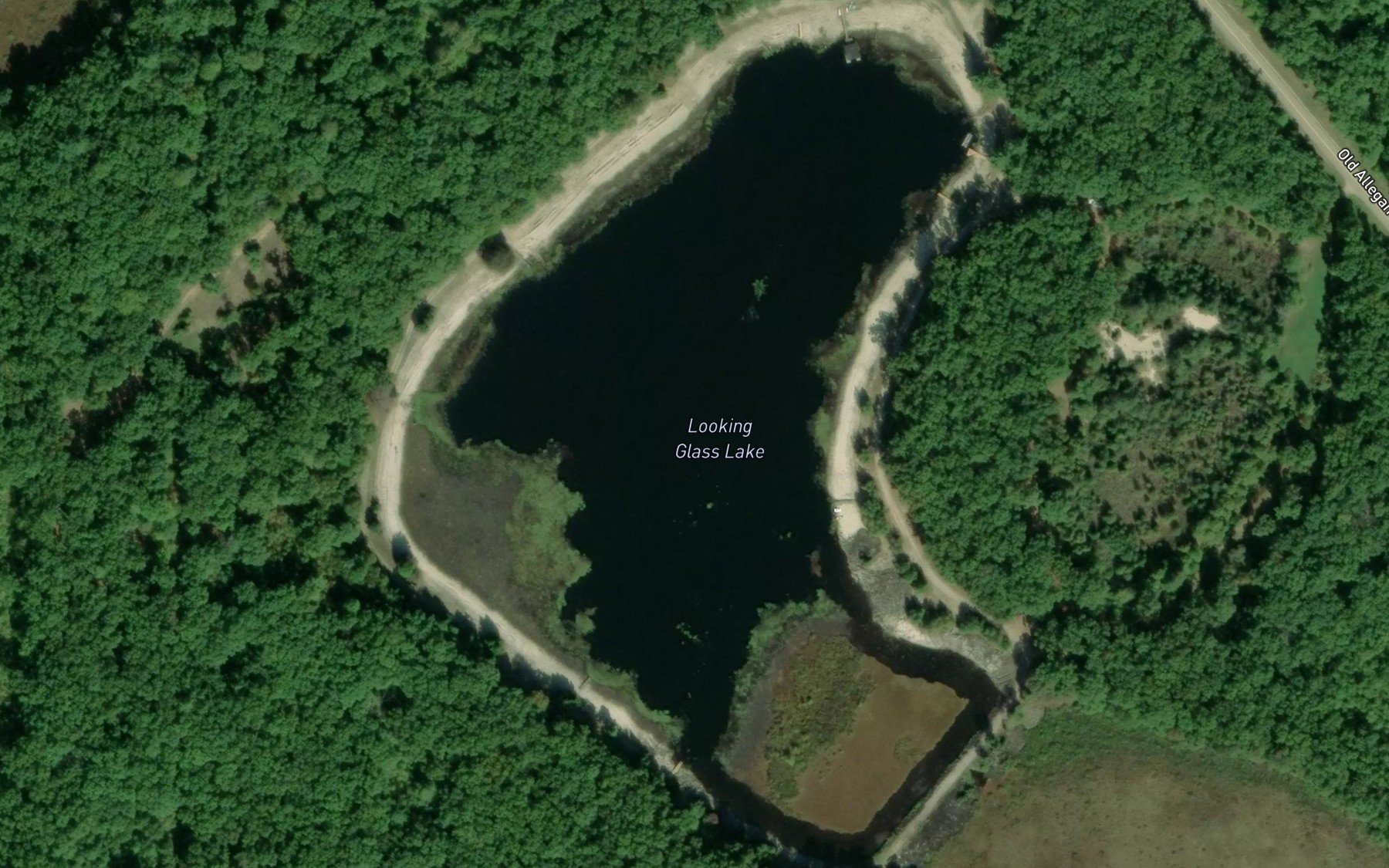 Satellite map of the Looking Glass Lake