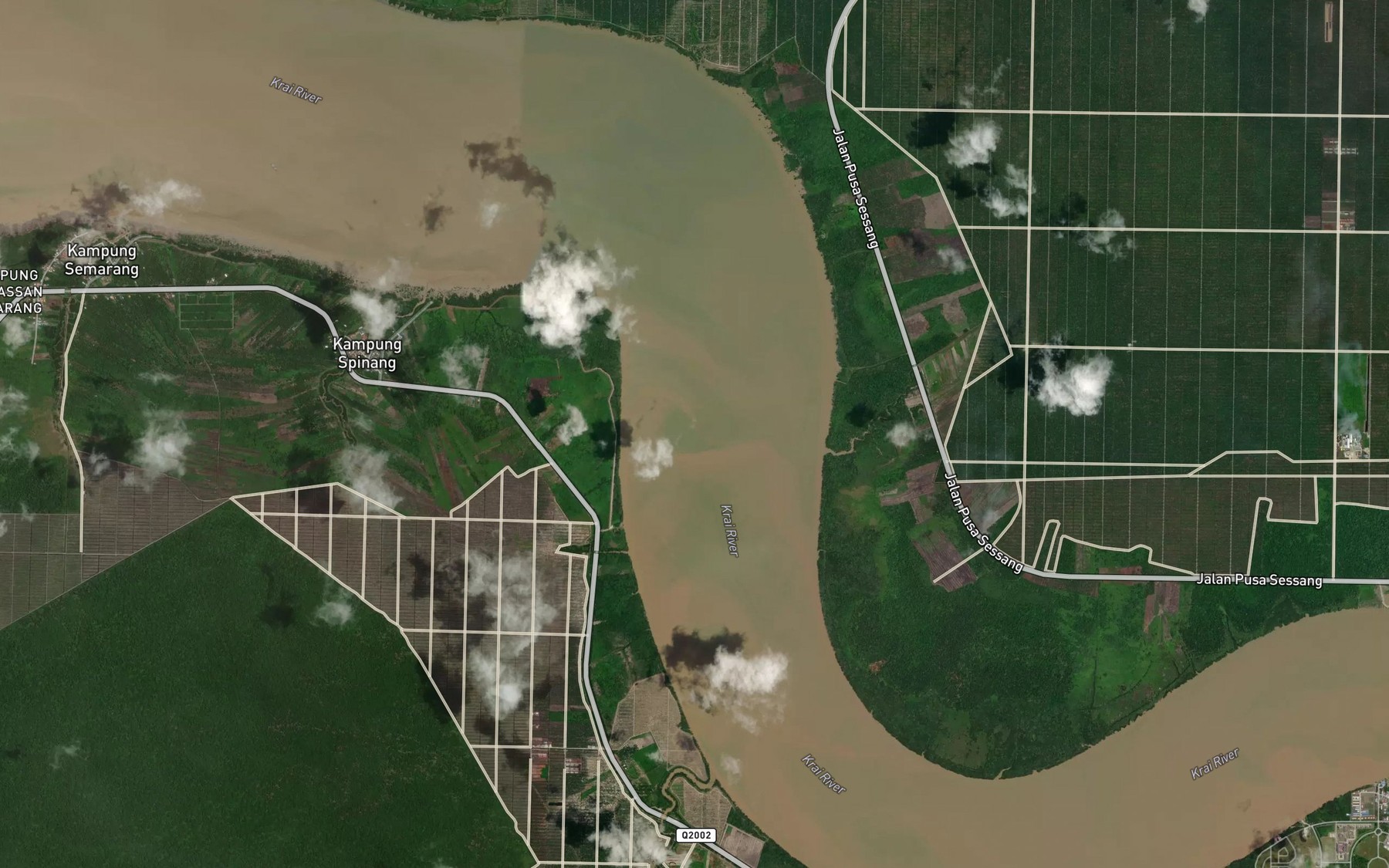 Satellite map of the Sungai Berdini