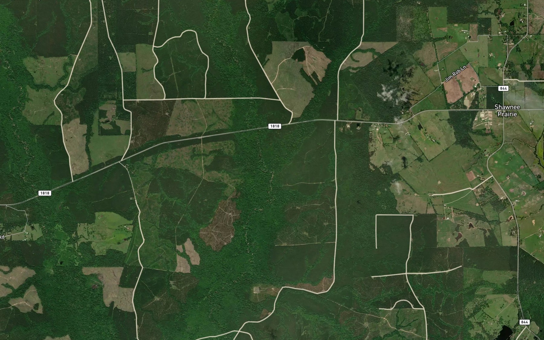 Satellite map of the Little Buck Creek