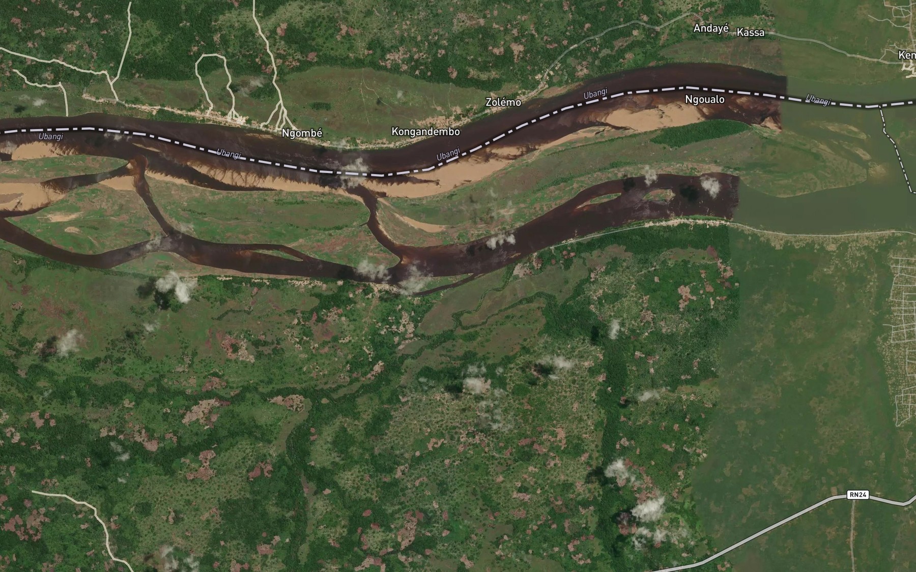 Satellite map of the Kengo