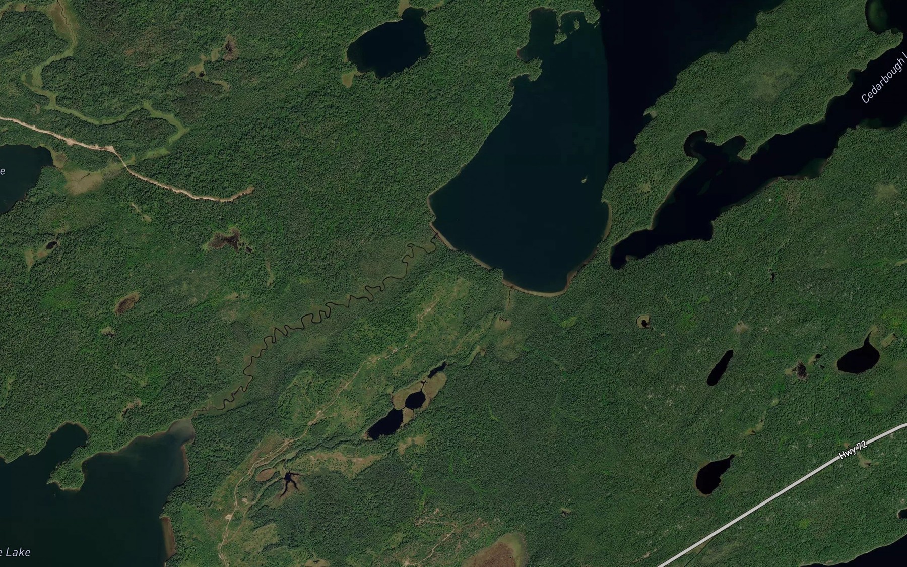 Satellite map of the Muskie Creek