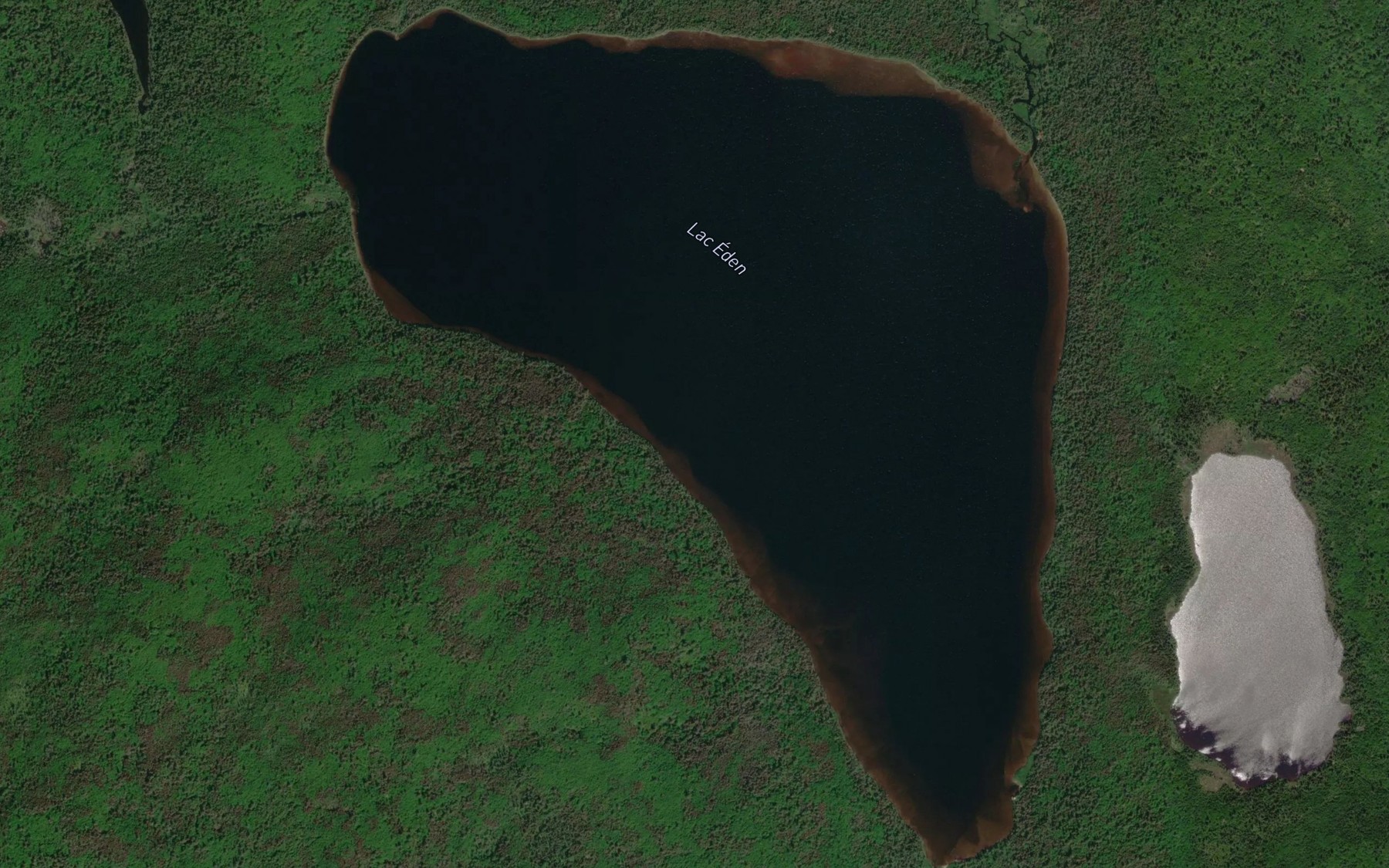 Satellite map of the Lac Eden