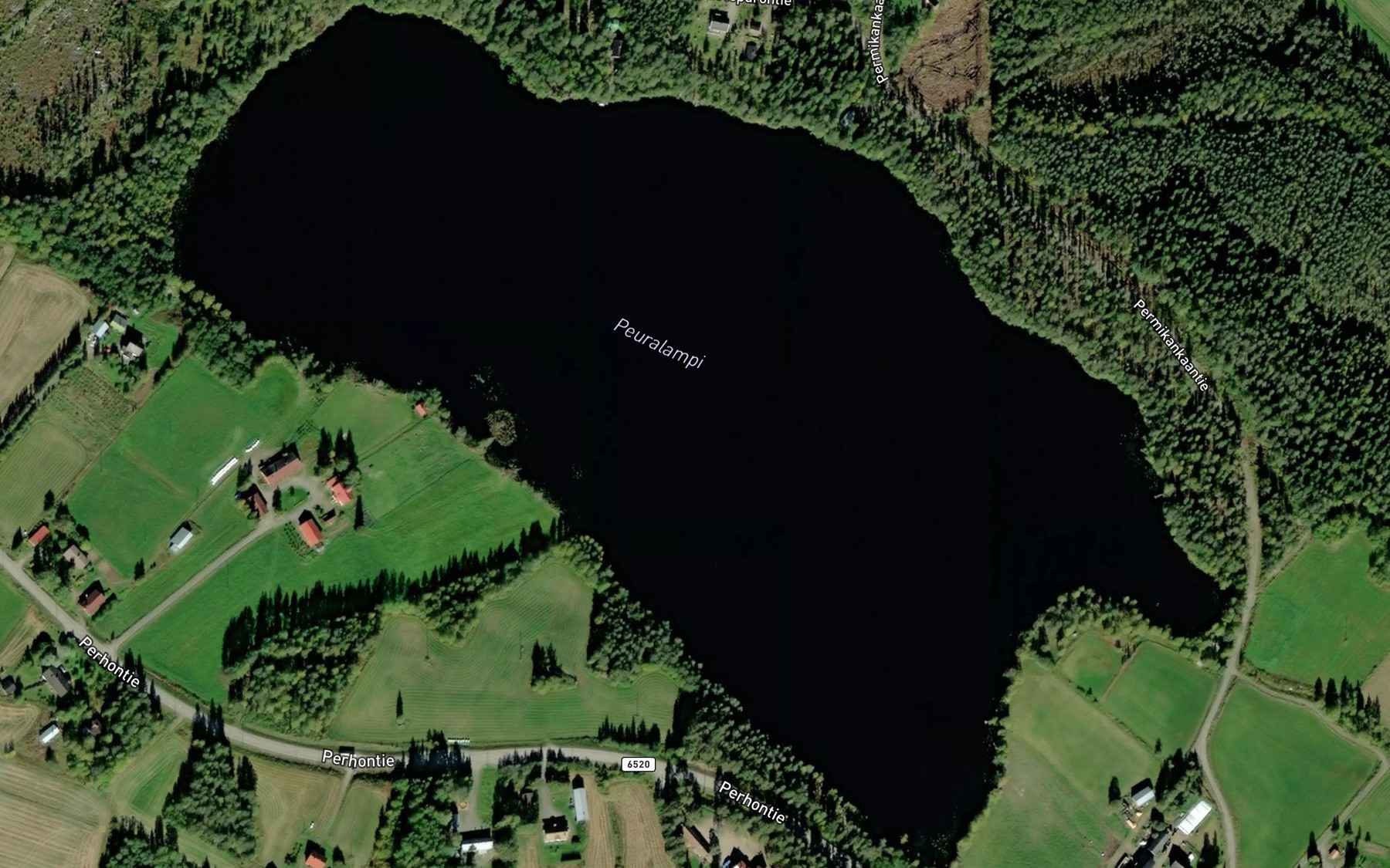 Satellite map of the Peuralampi