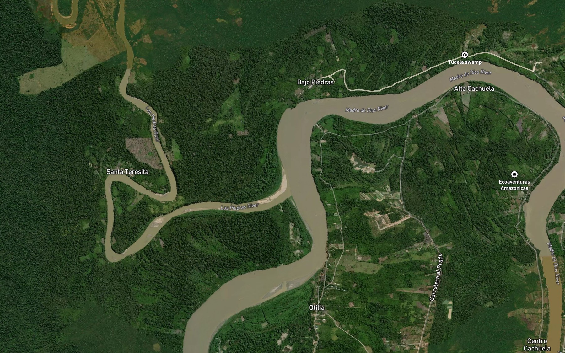 Satellite map of the Rio las Piedras