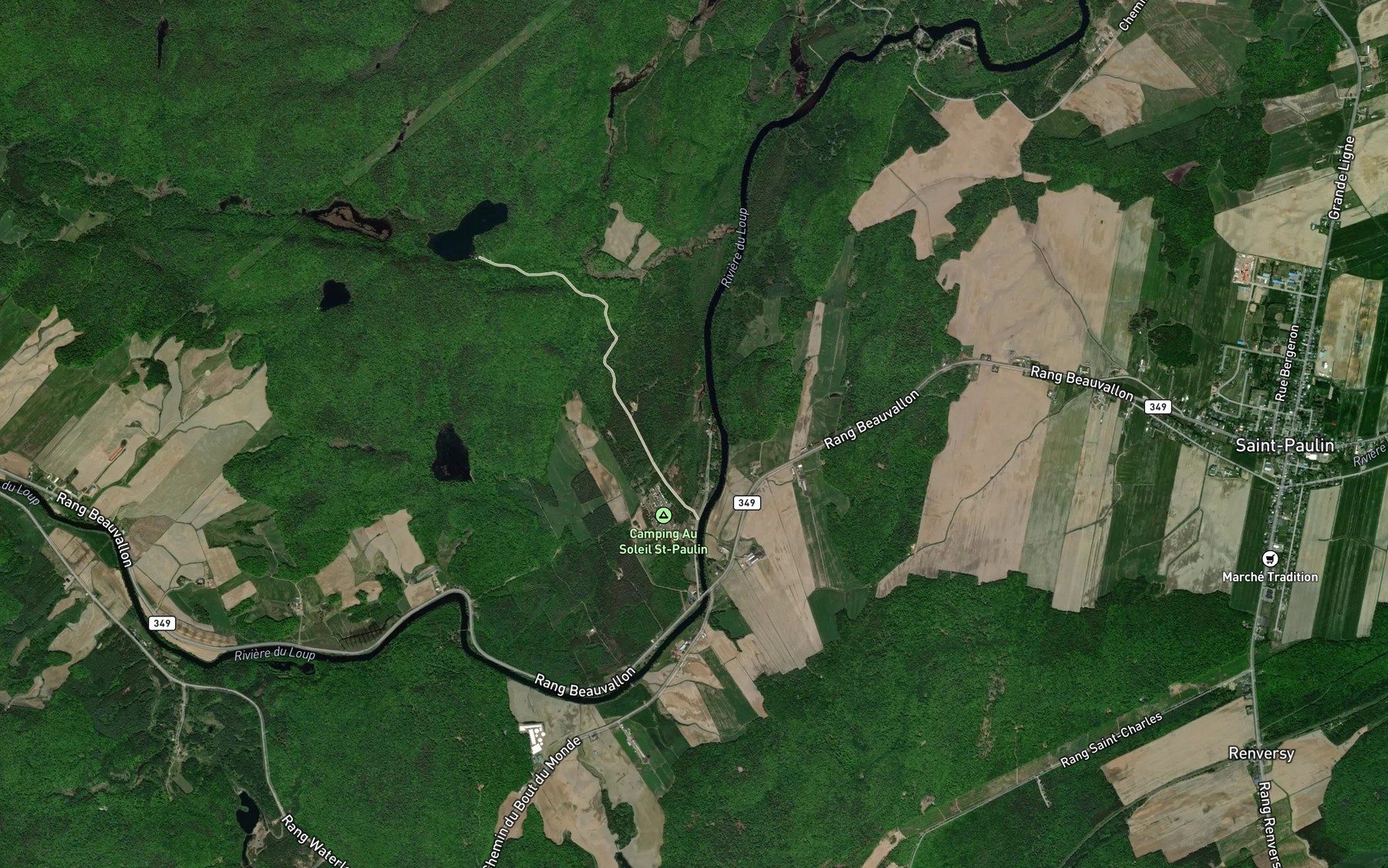 Satellite map of the Ruisseau Plante-Bergeron