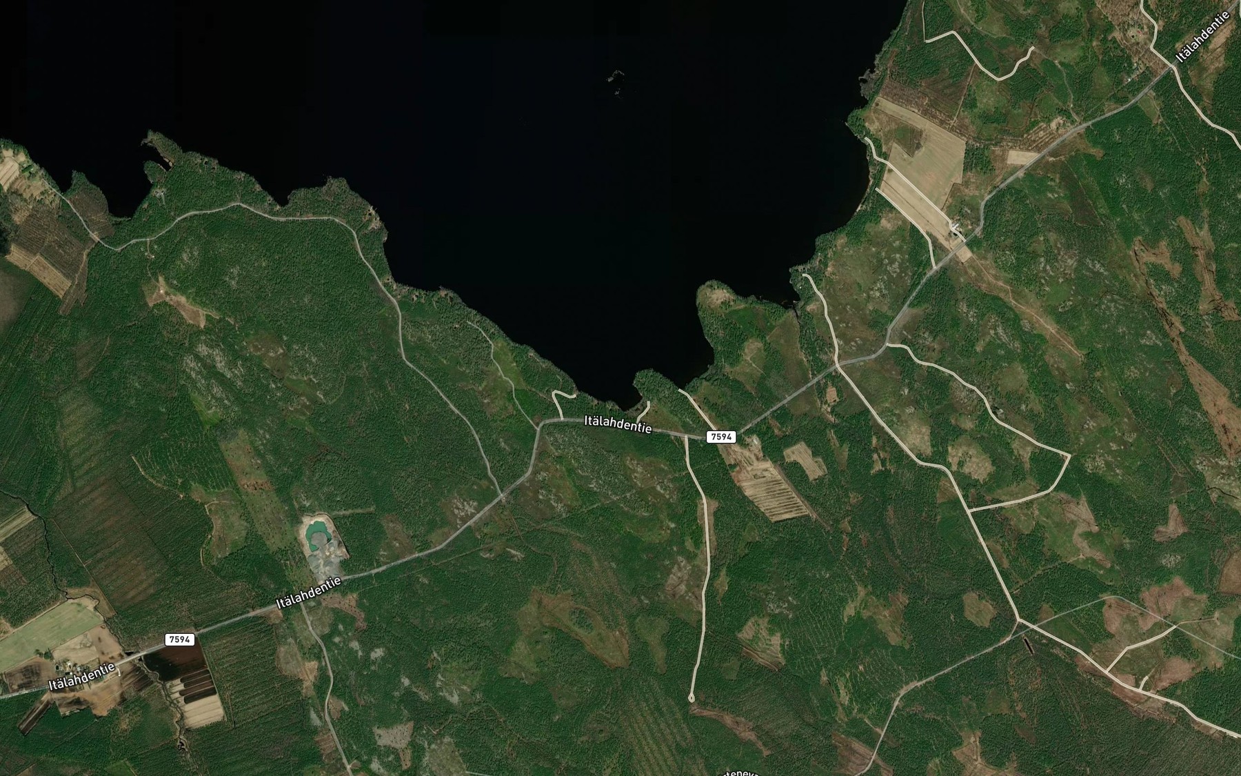 Satellite map of the Mustalahti