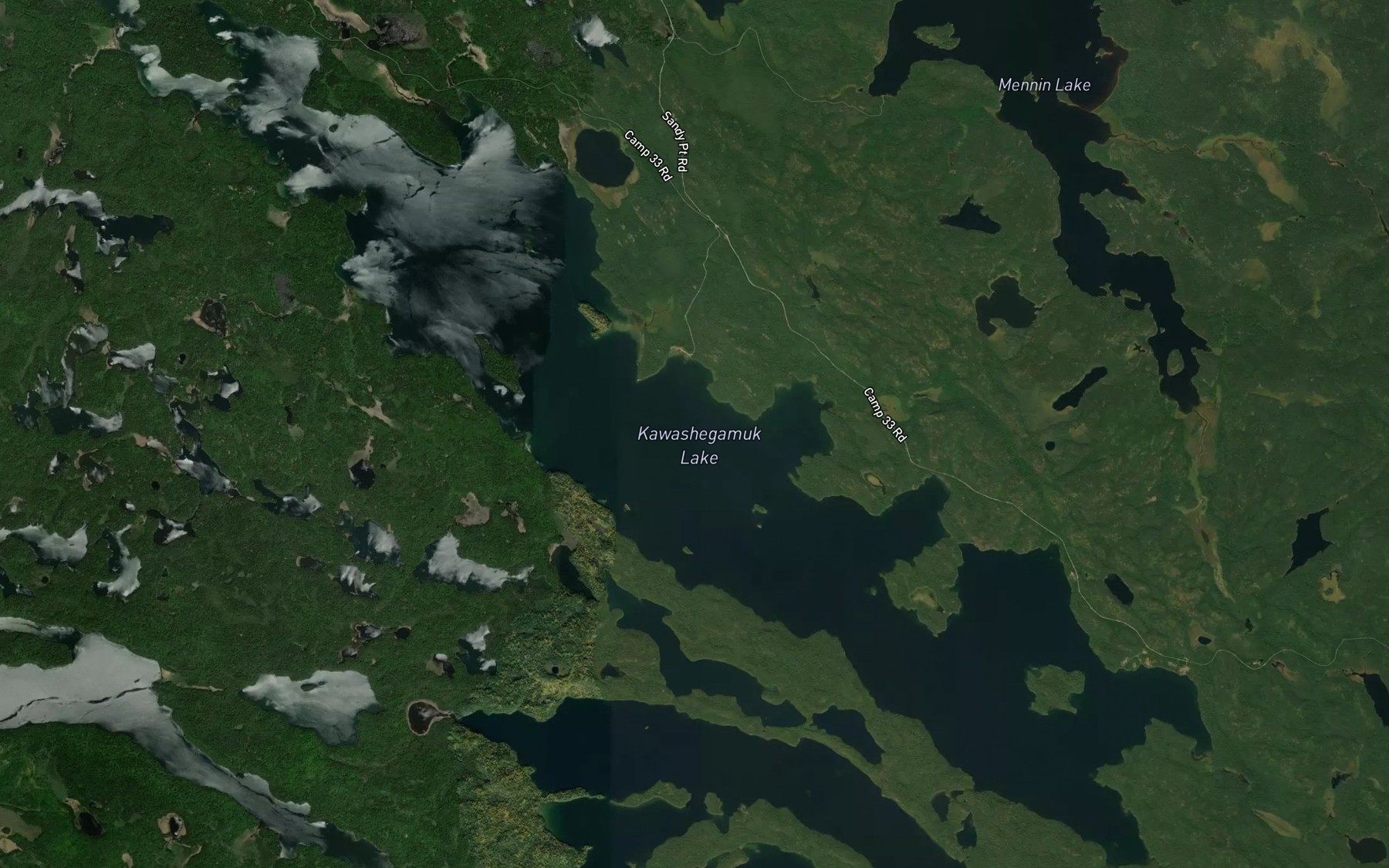 Satellite map of the Long Lake