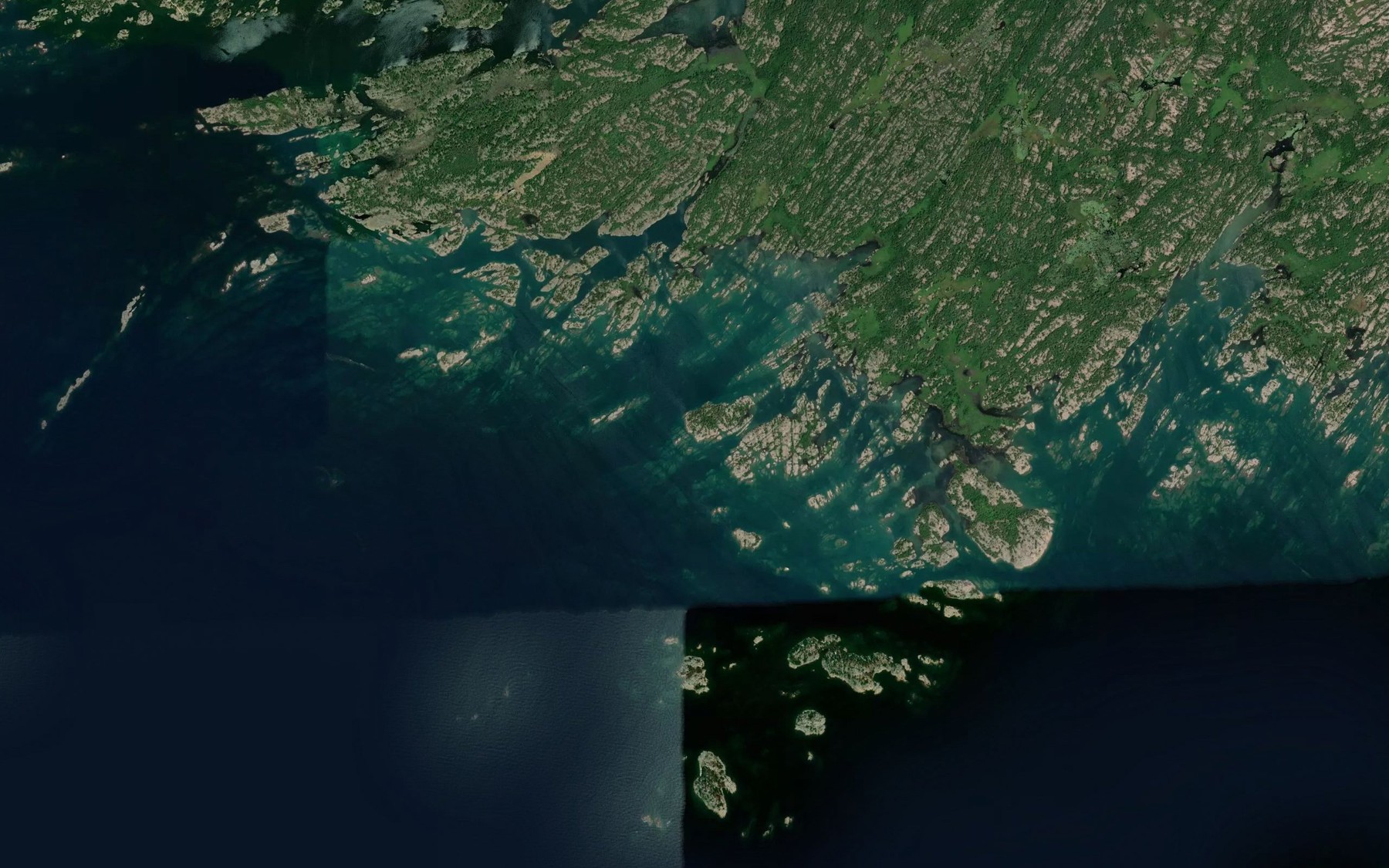 Satellite map of the Winakaching Bay