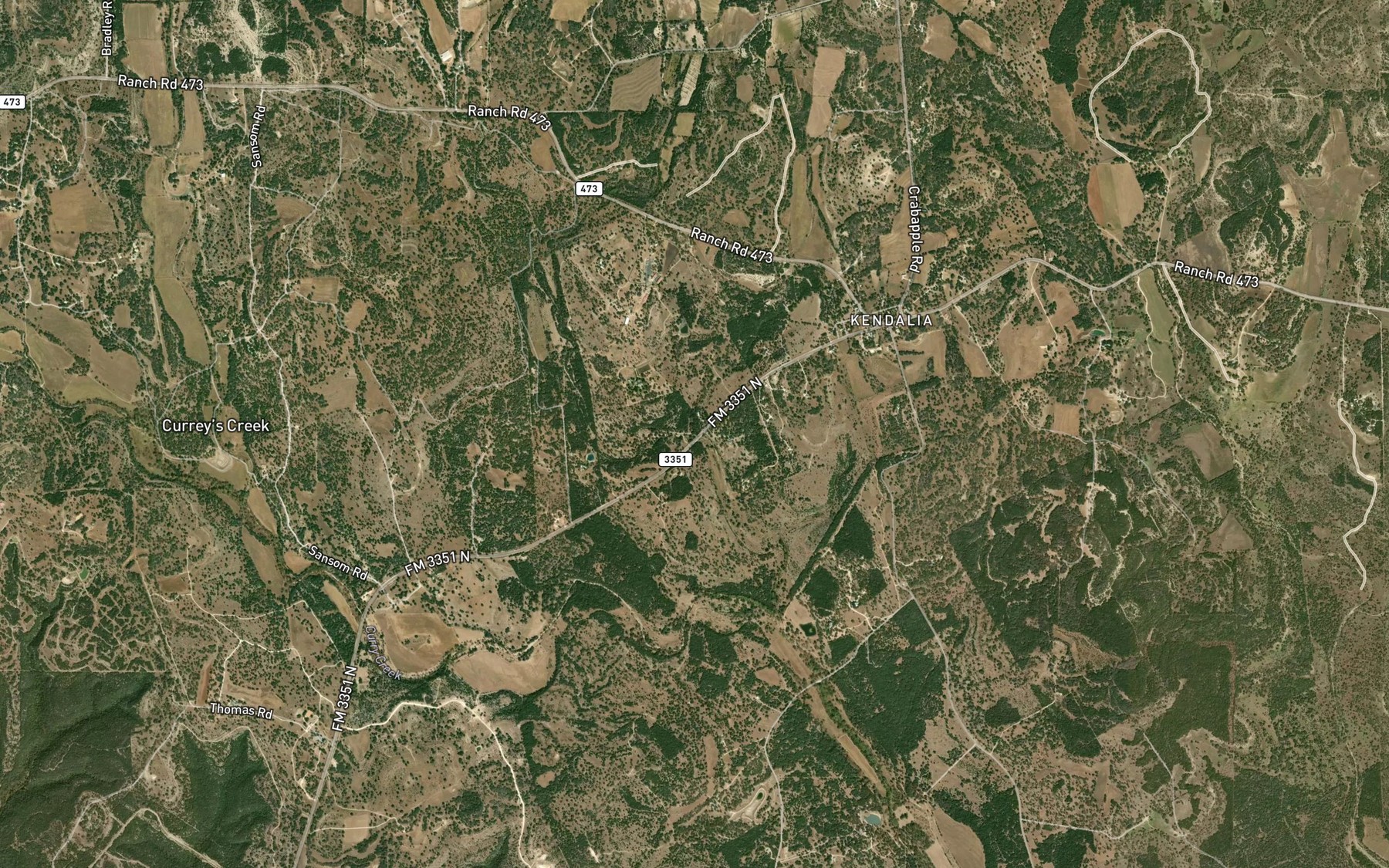 Satellite map of the Ross Creek