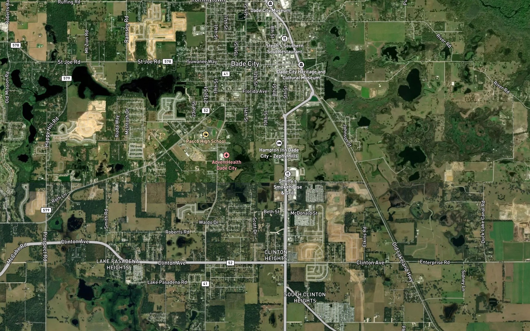 Satellite map of the Tank Lake