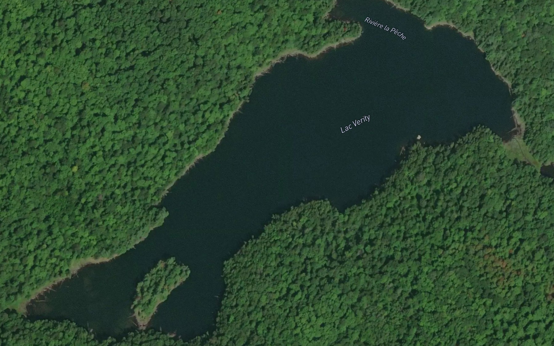 Satellite map of the Lac Verity