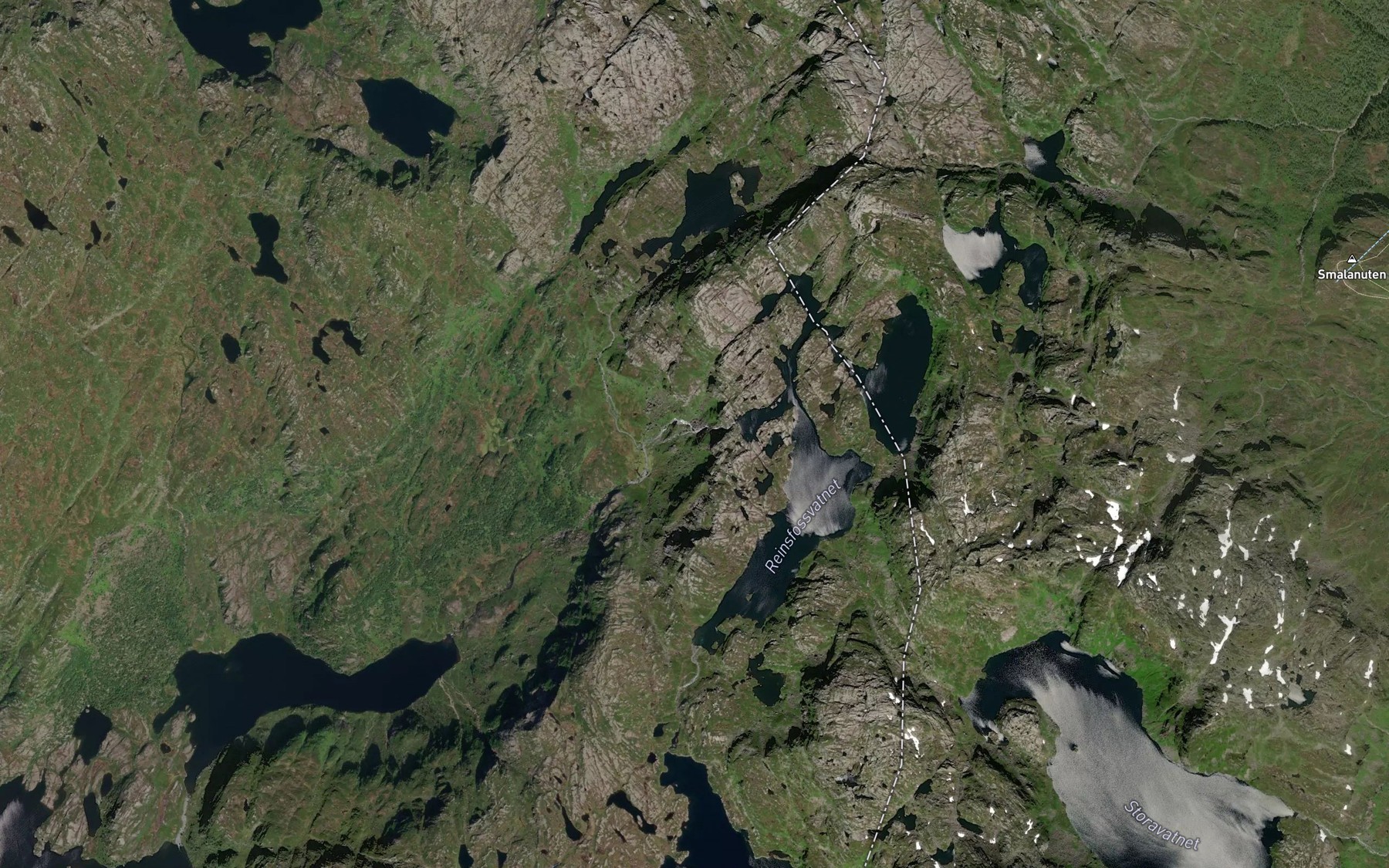 Satellite map of the Reinsfossen