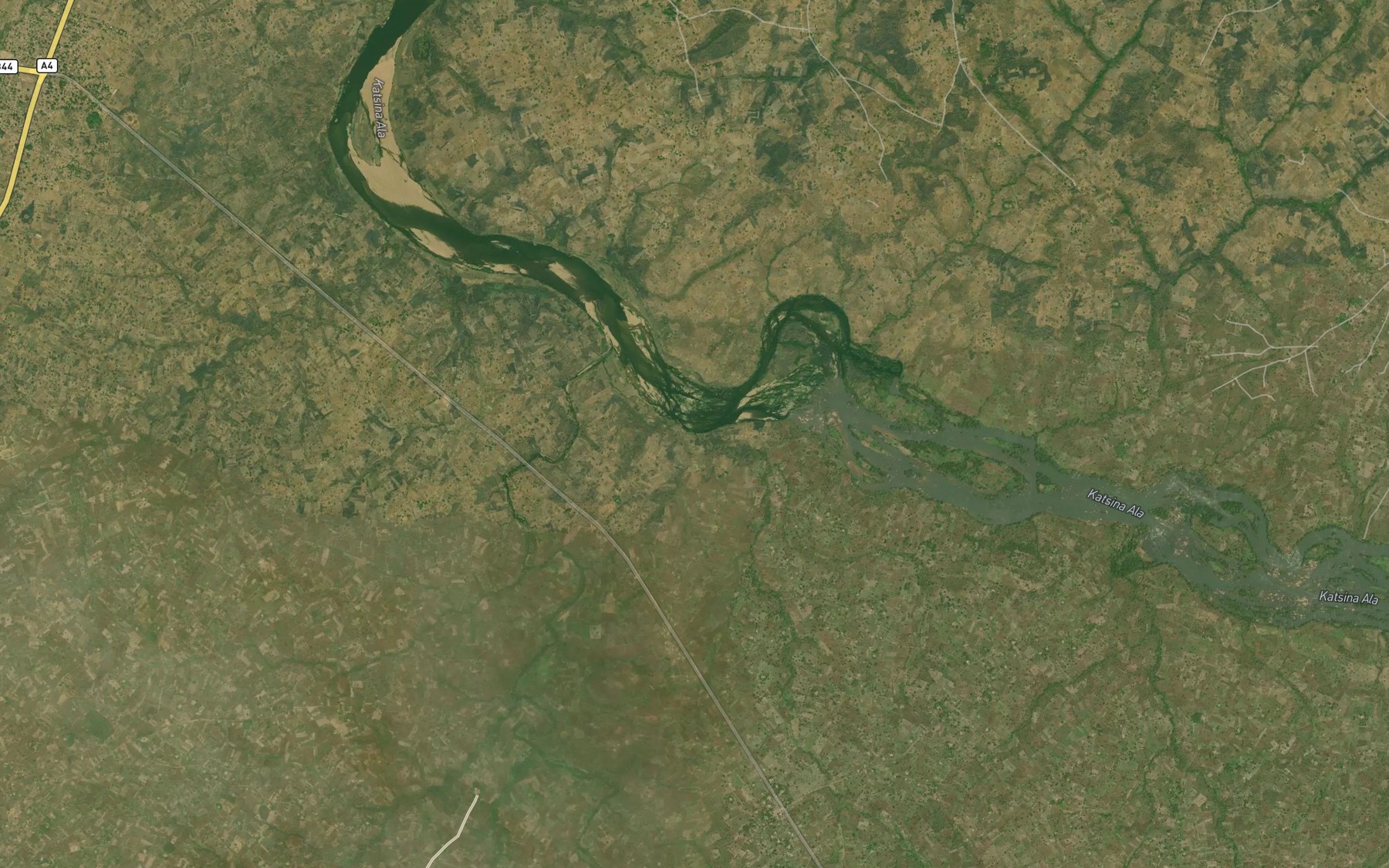 Satellite map of the River Gbawuhe