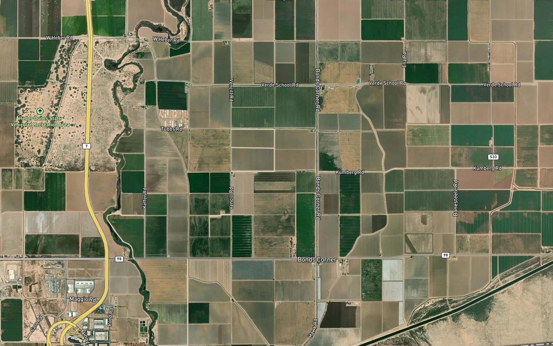 Satellite map of the Whitcomb Two Drain