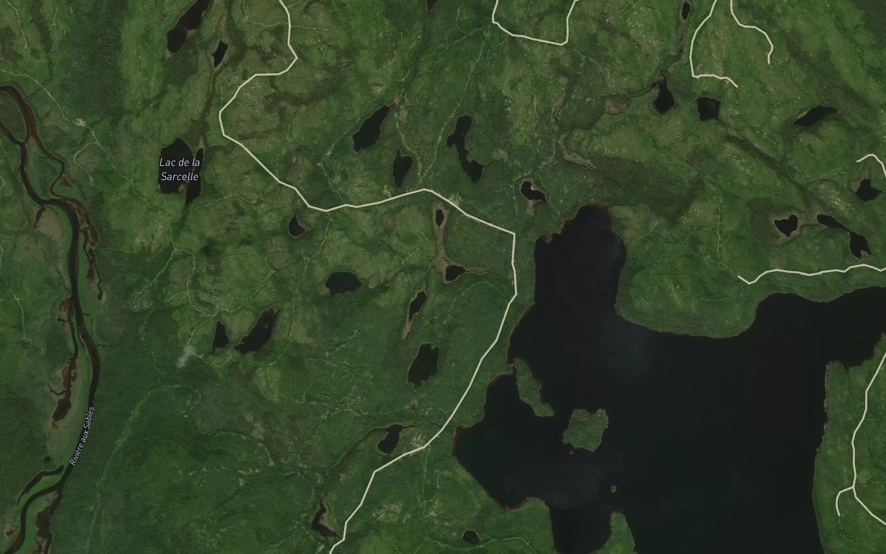 Satellite map of the Lac du Lynx