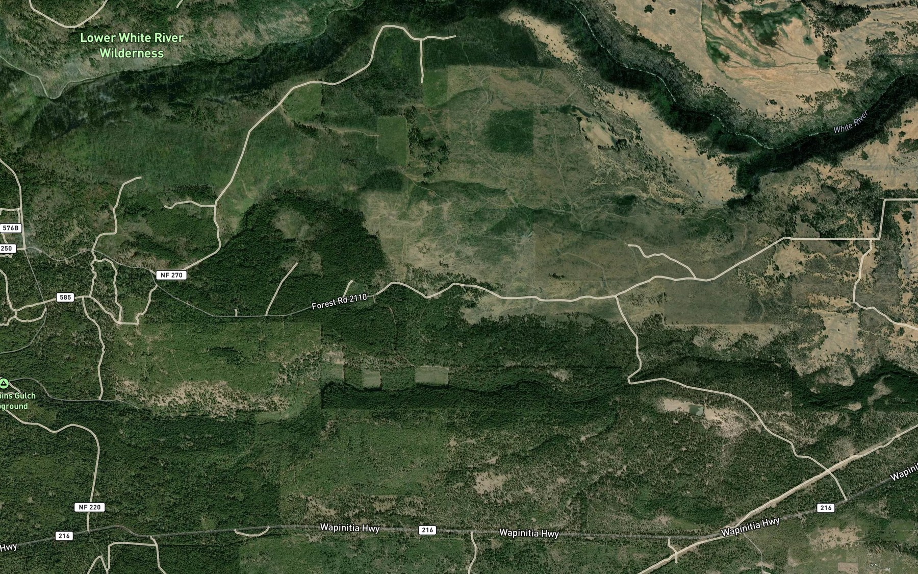 Satellite map of the Evick Spring