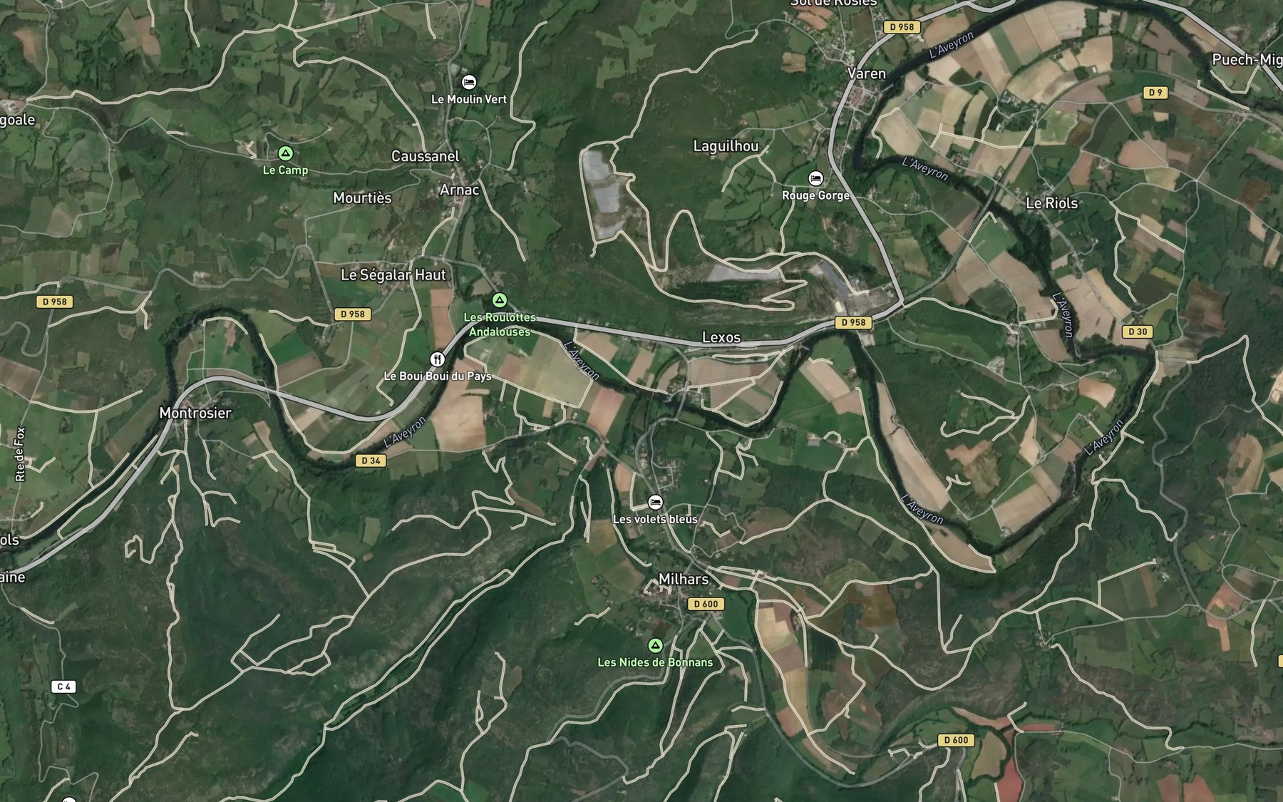 Satellite map of the Cerou