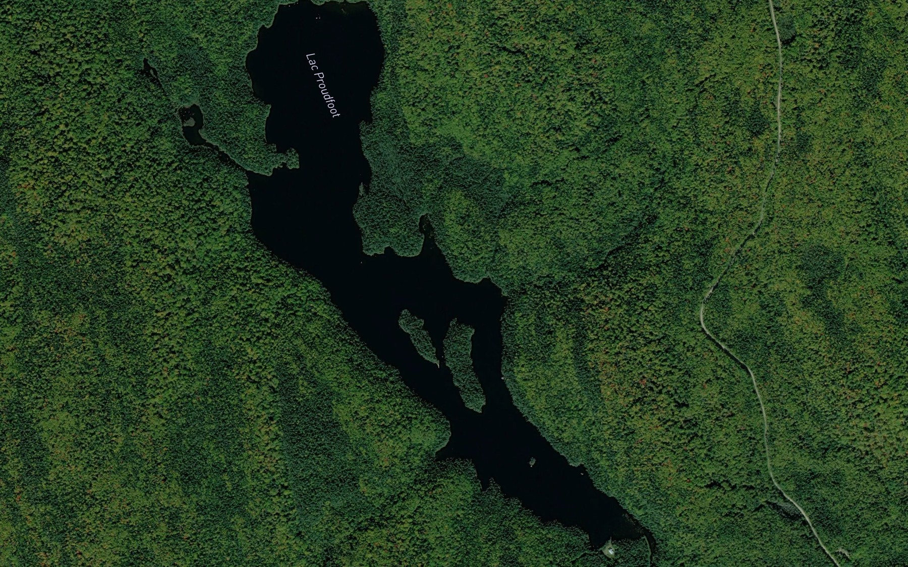 Satellite map of the Lac Proudfoot