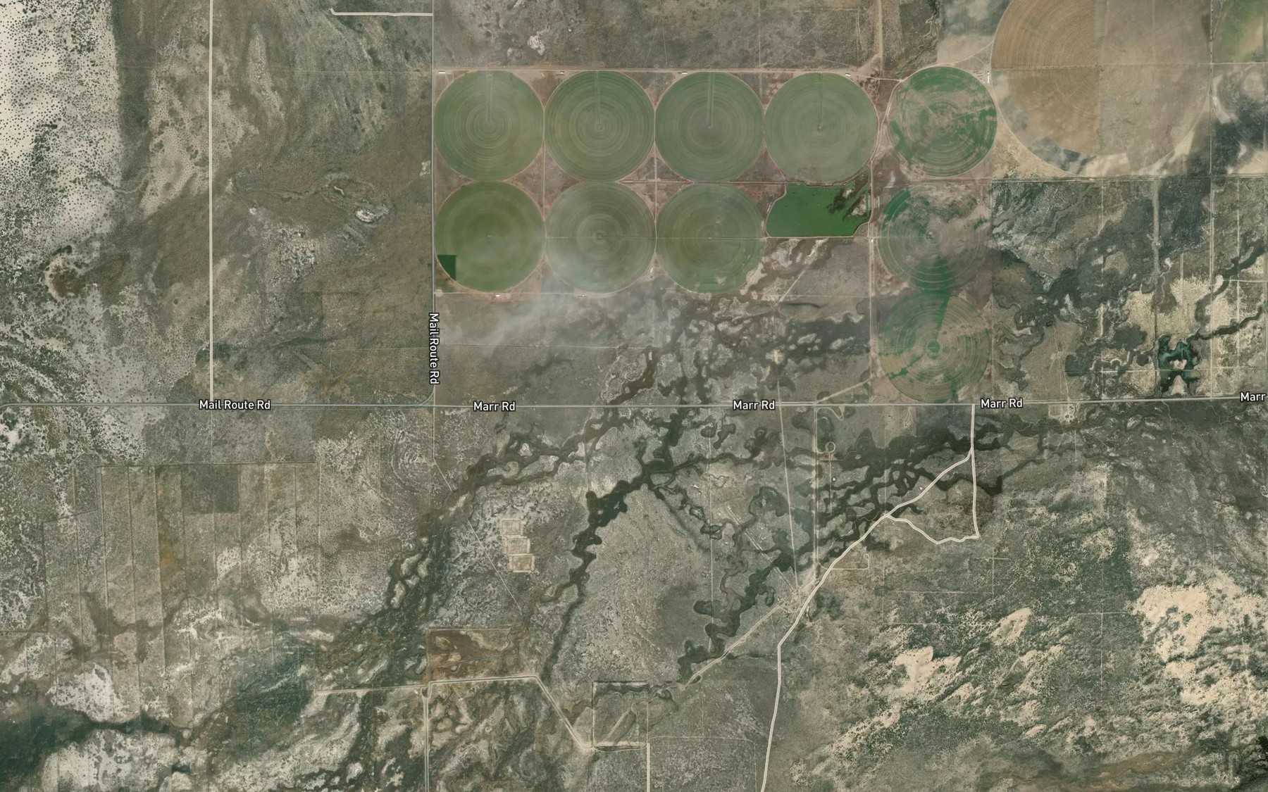 Satellite map of the Red Rock Creek