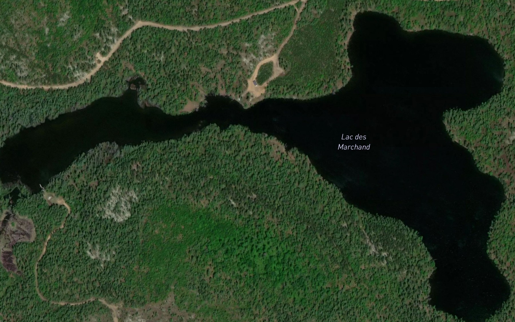 Satellite map of the Lac des Marchand