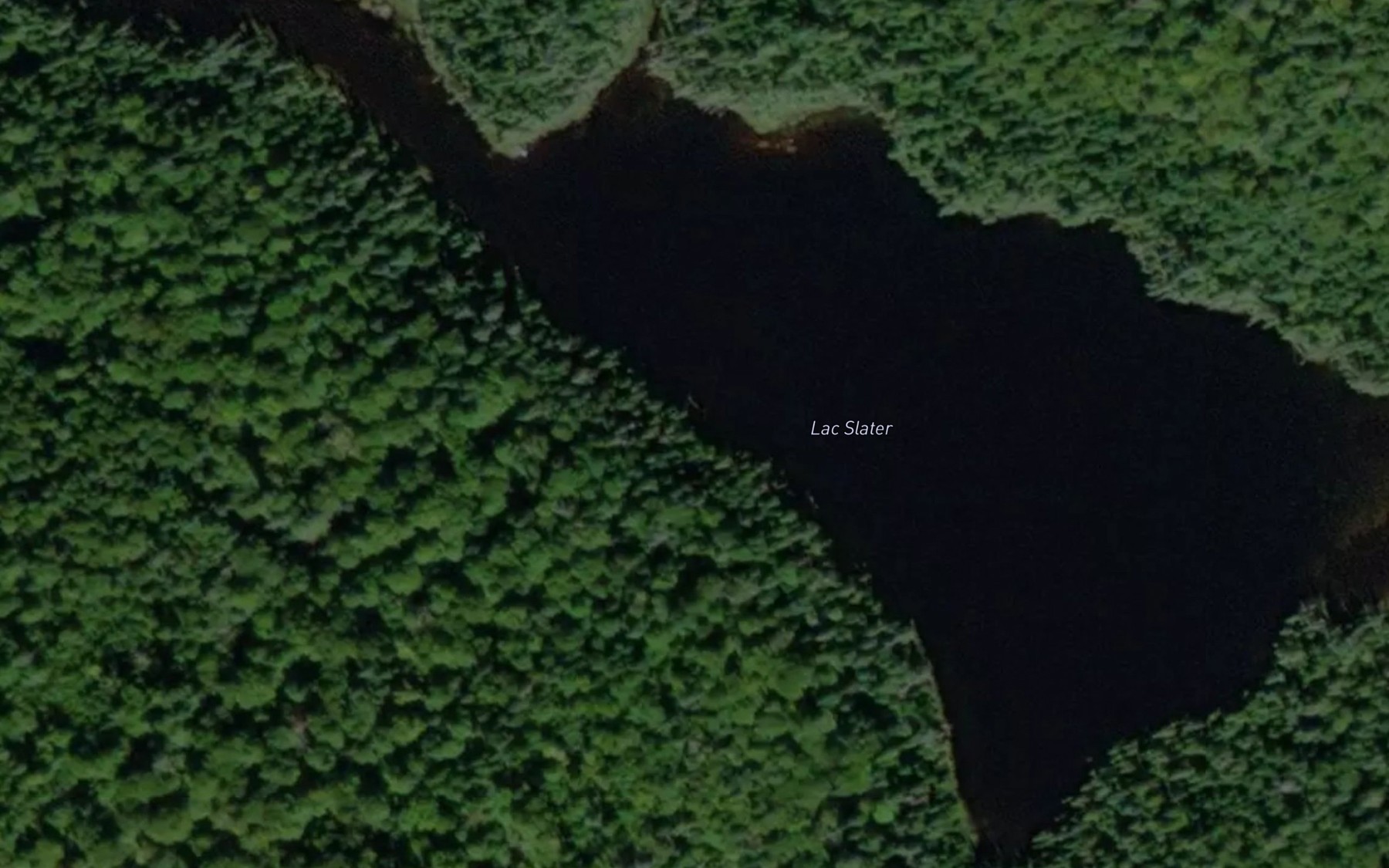 Satellite map of the Lac Slater