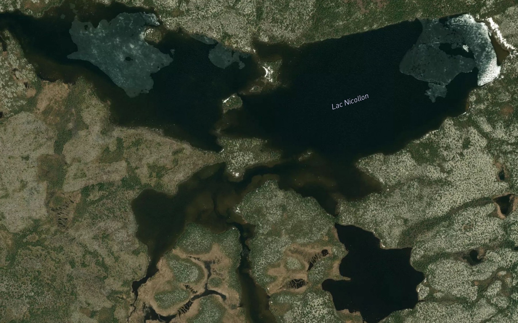 Satellite map of the Lac Nicollon