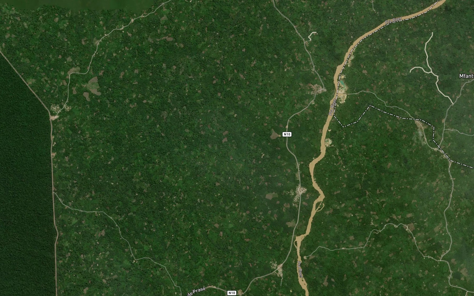 Satellite map of the Aboabo