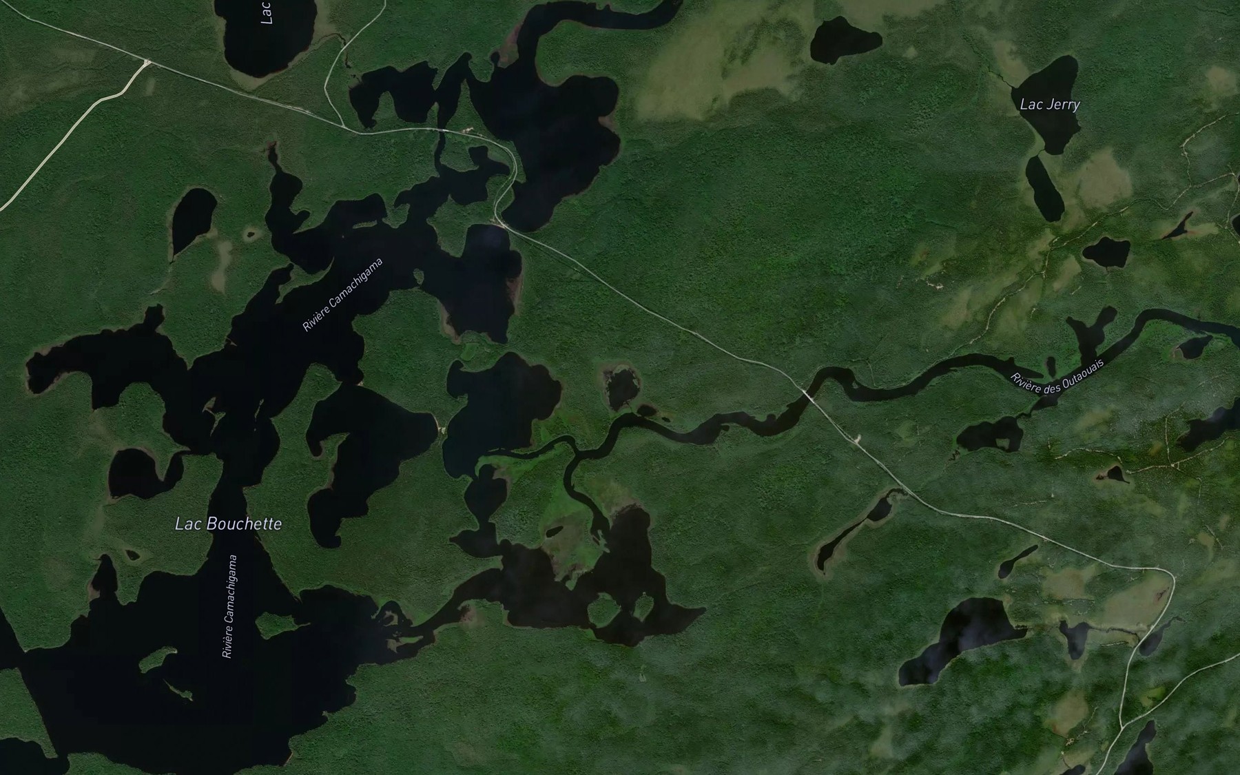 Satellite map of the Lac Berg