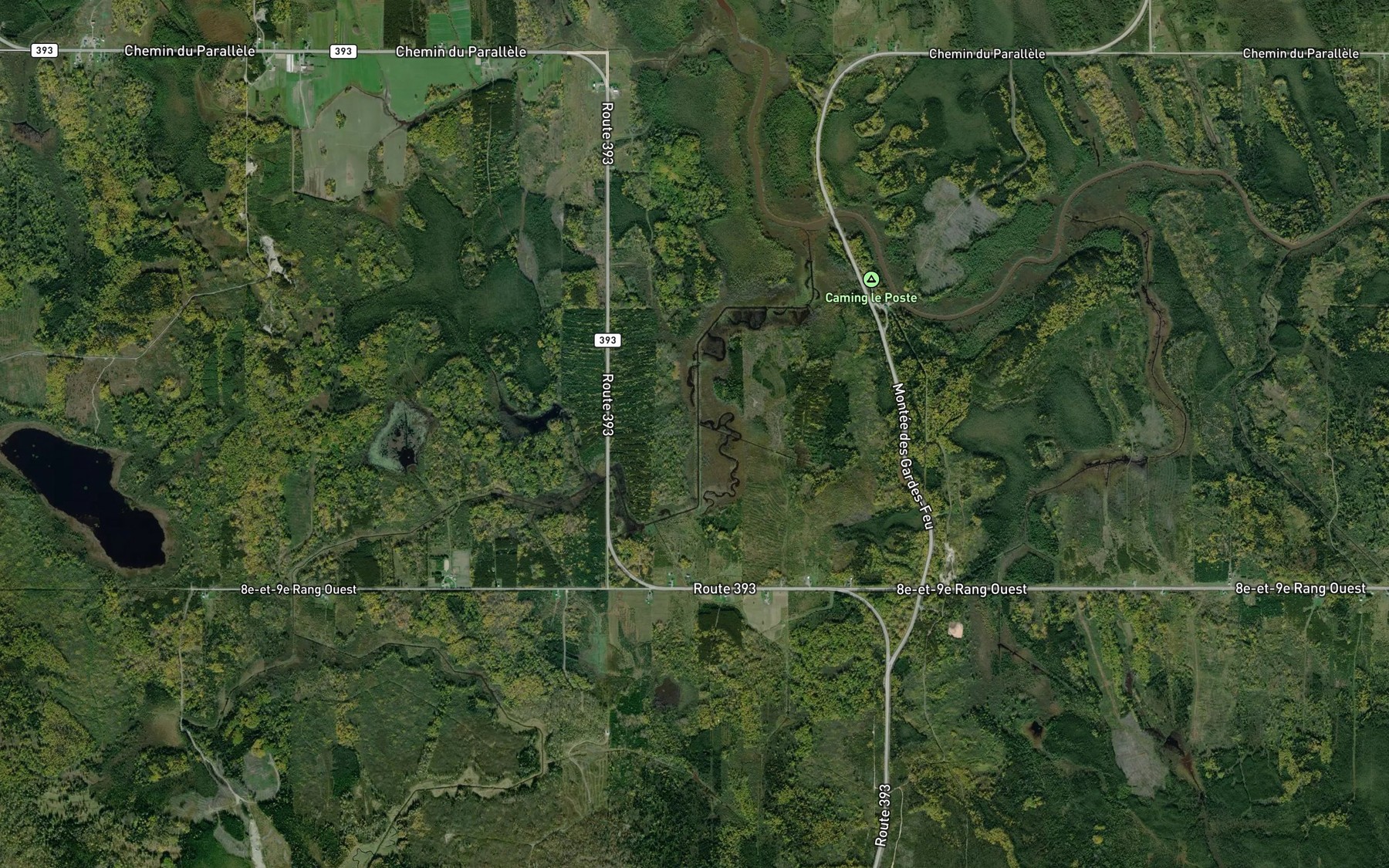 Satellite map of the Branche Duquette