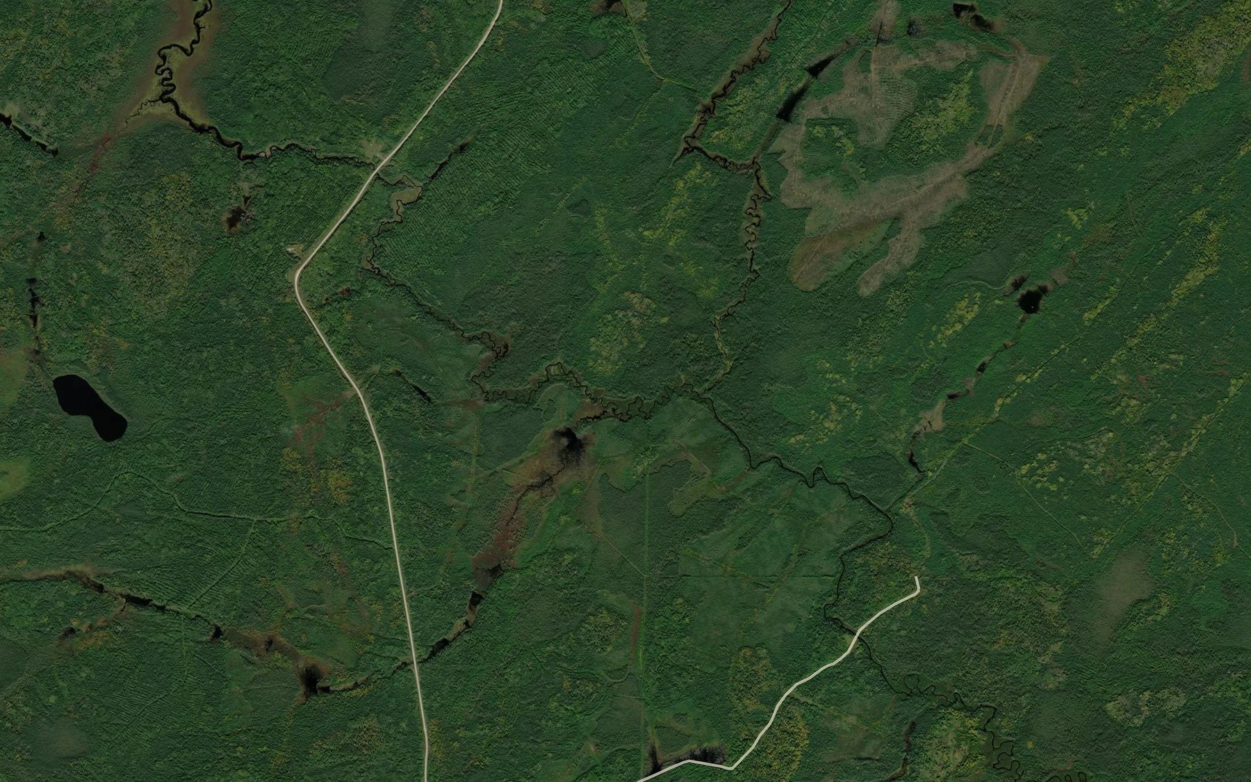 Satellite map of the North Raft Creek