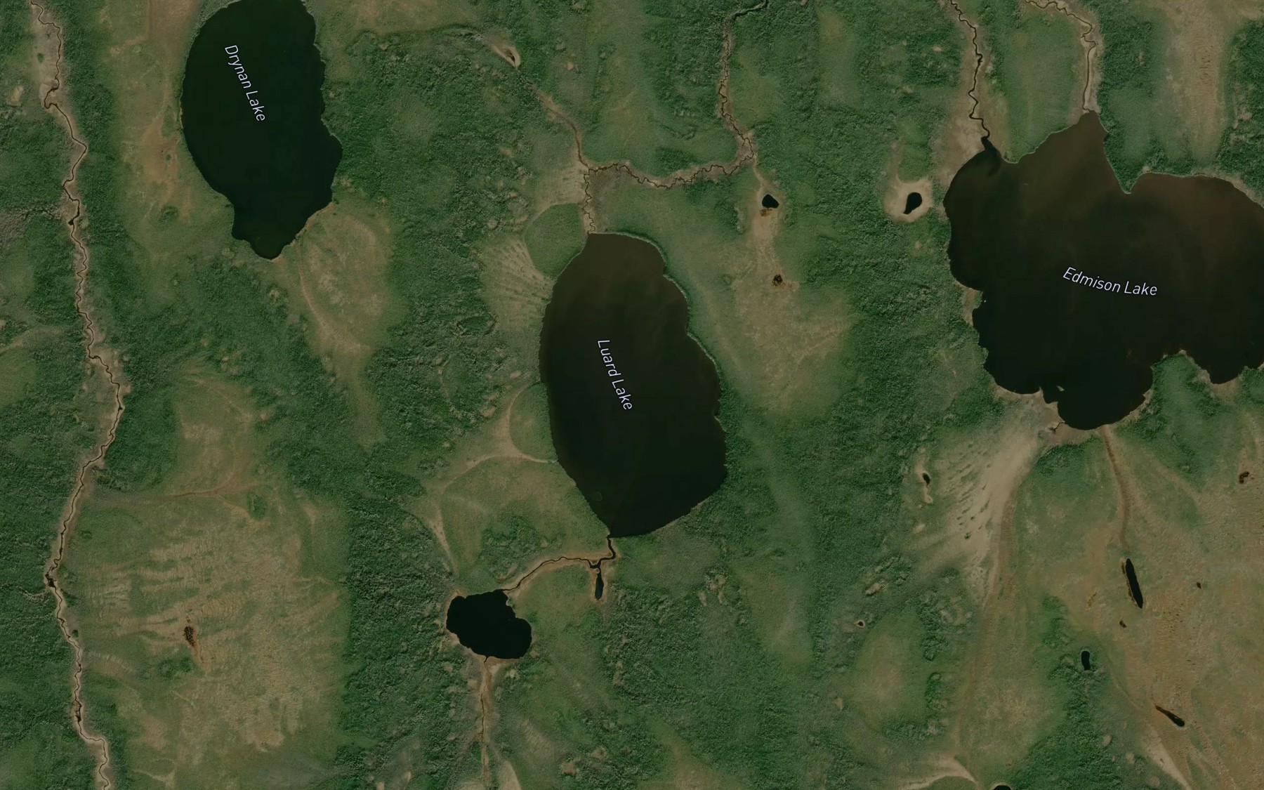 Satellite map of the Luard Lake