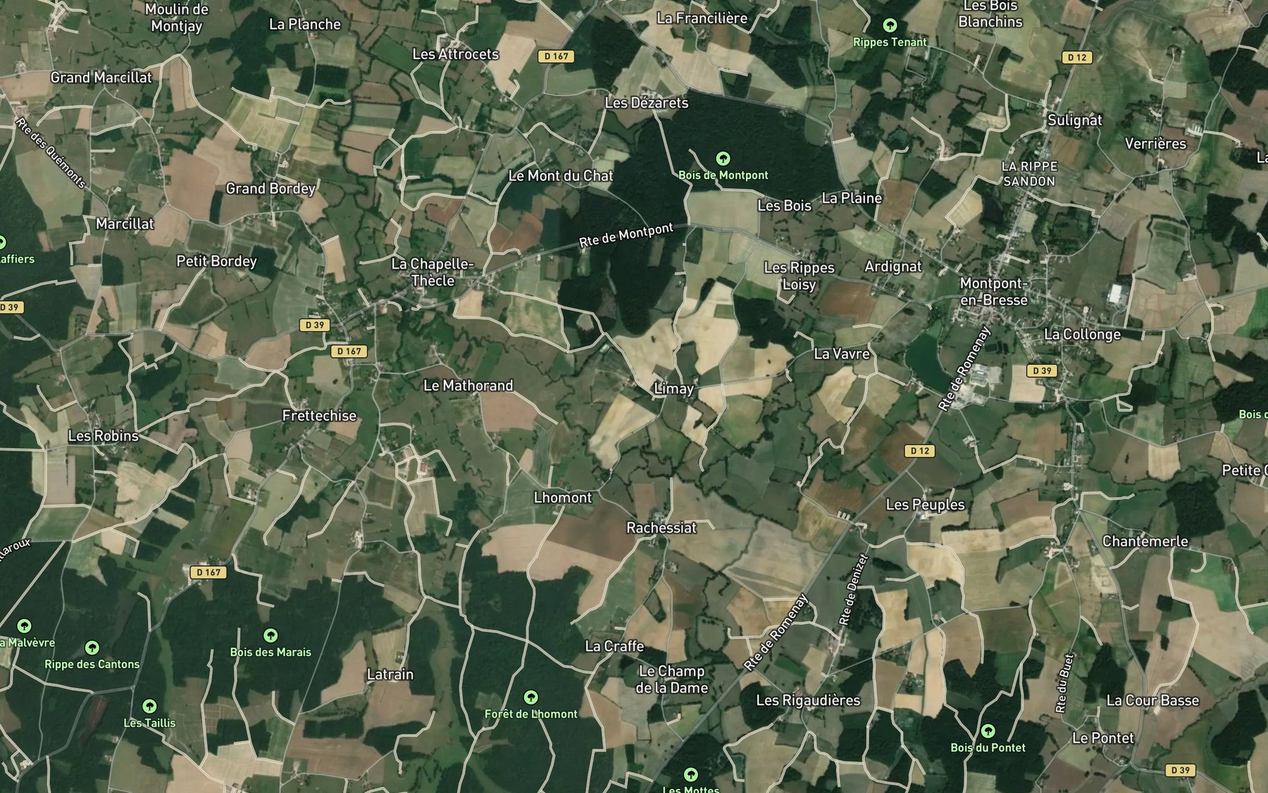 Satellite map of the Souchon