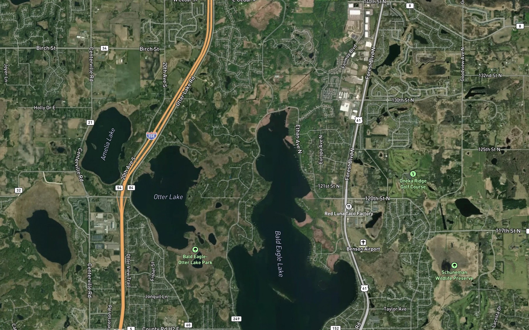 Satellite map of the Spot 5