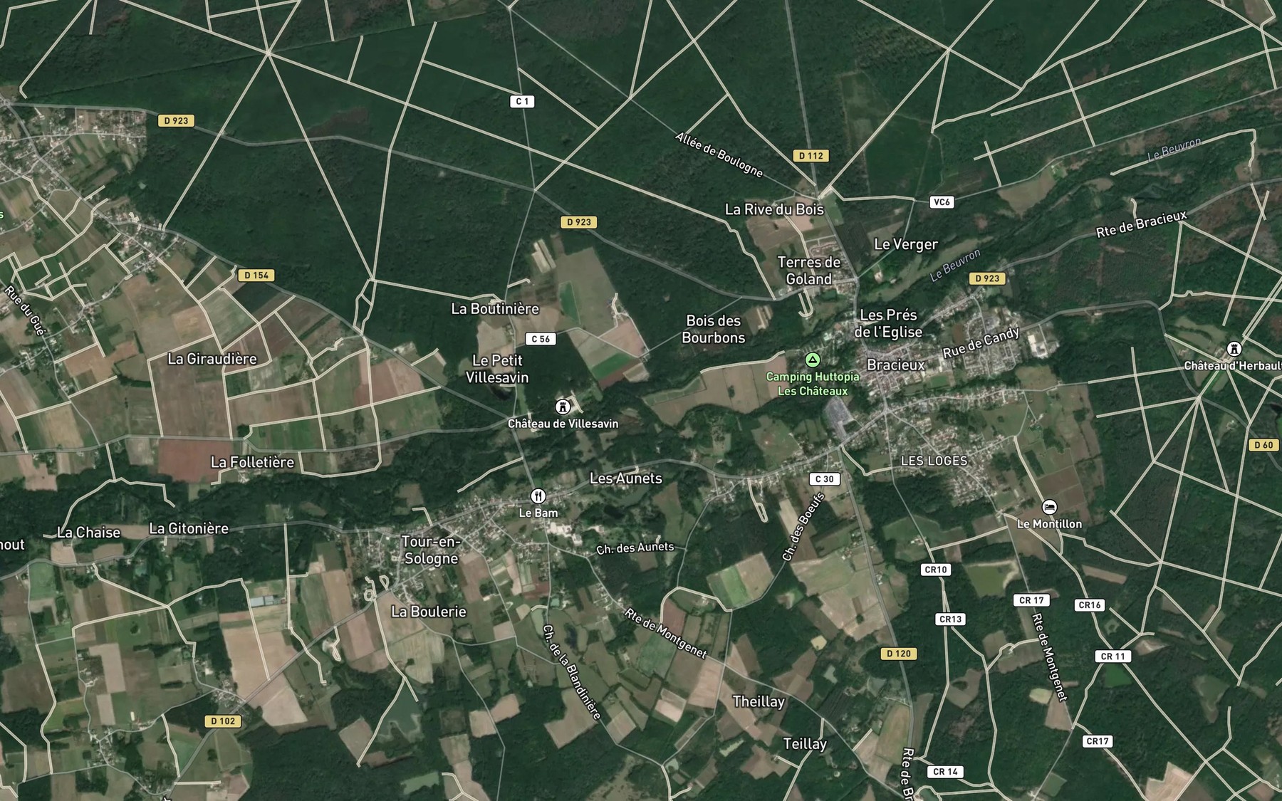 Satellite map of the Bonne-Heure