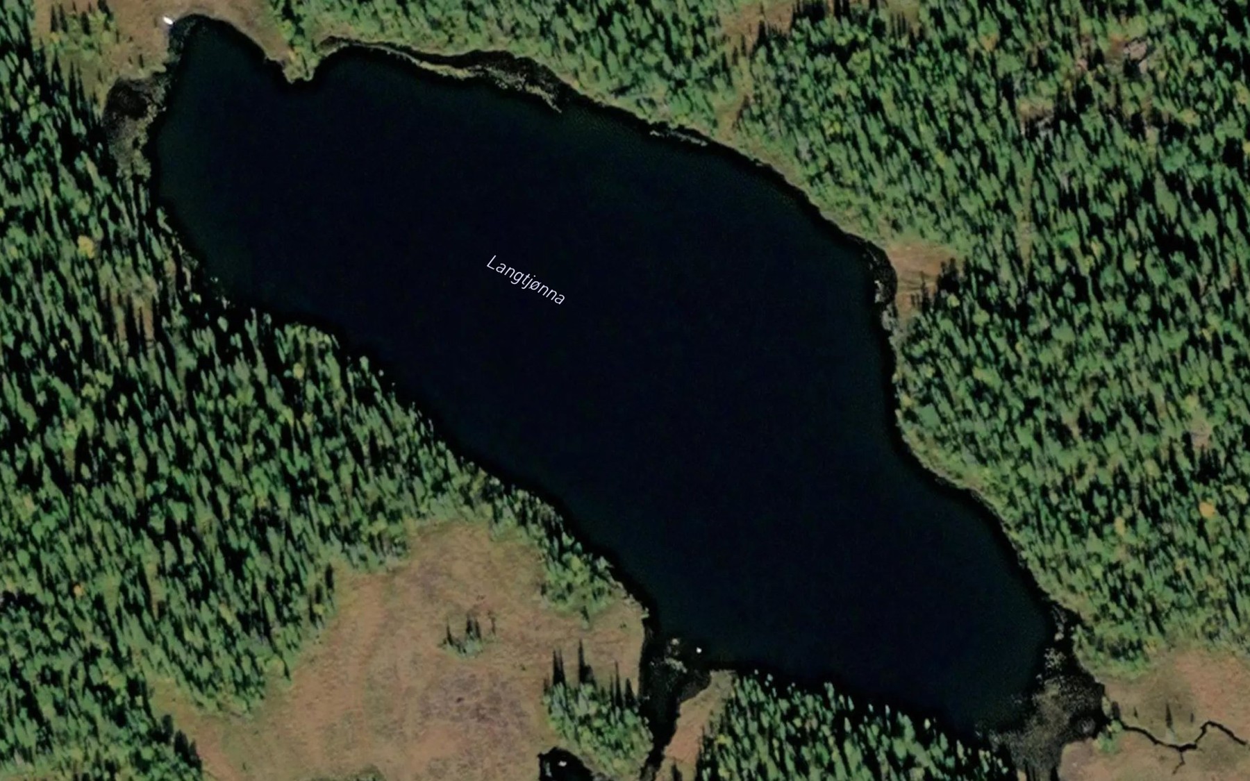 Satellite map of the Langtjorna