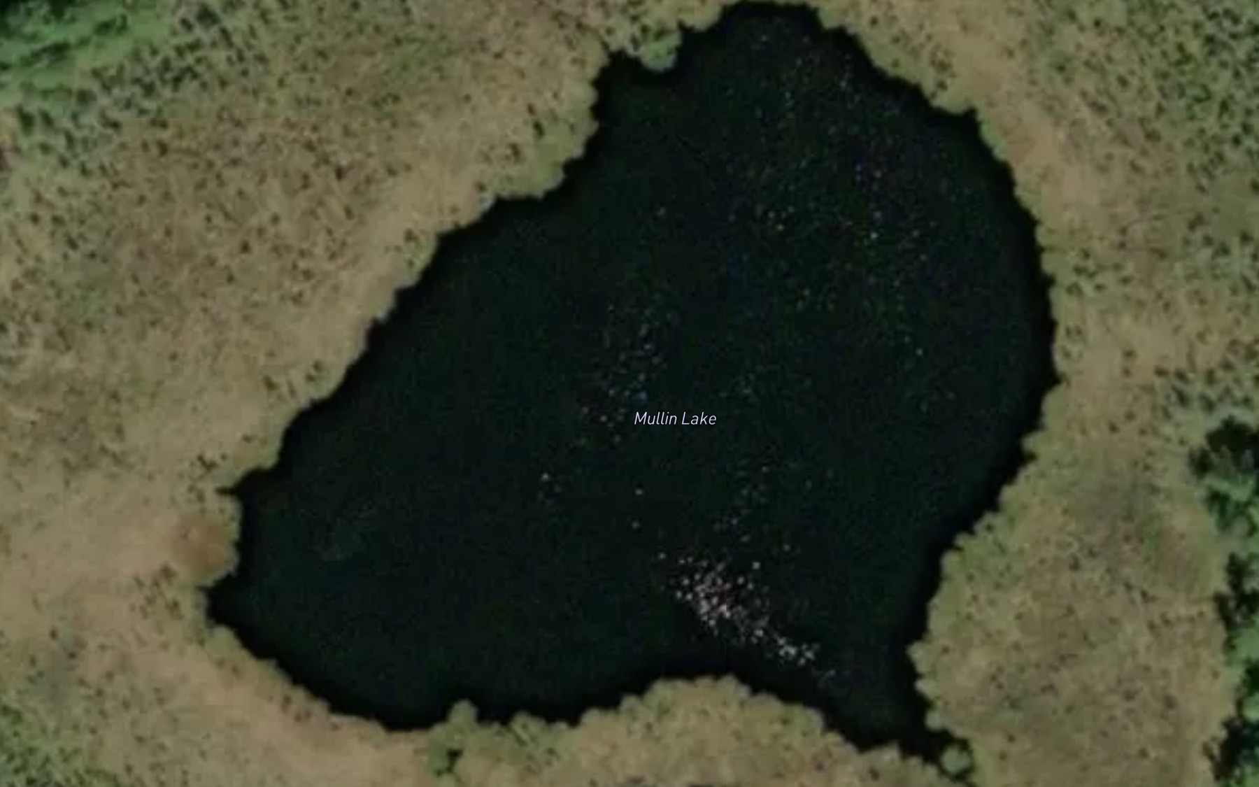 Satellite map of the Mullin Lake