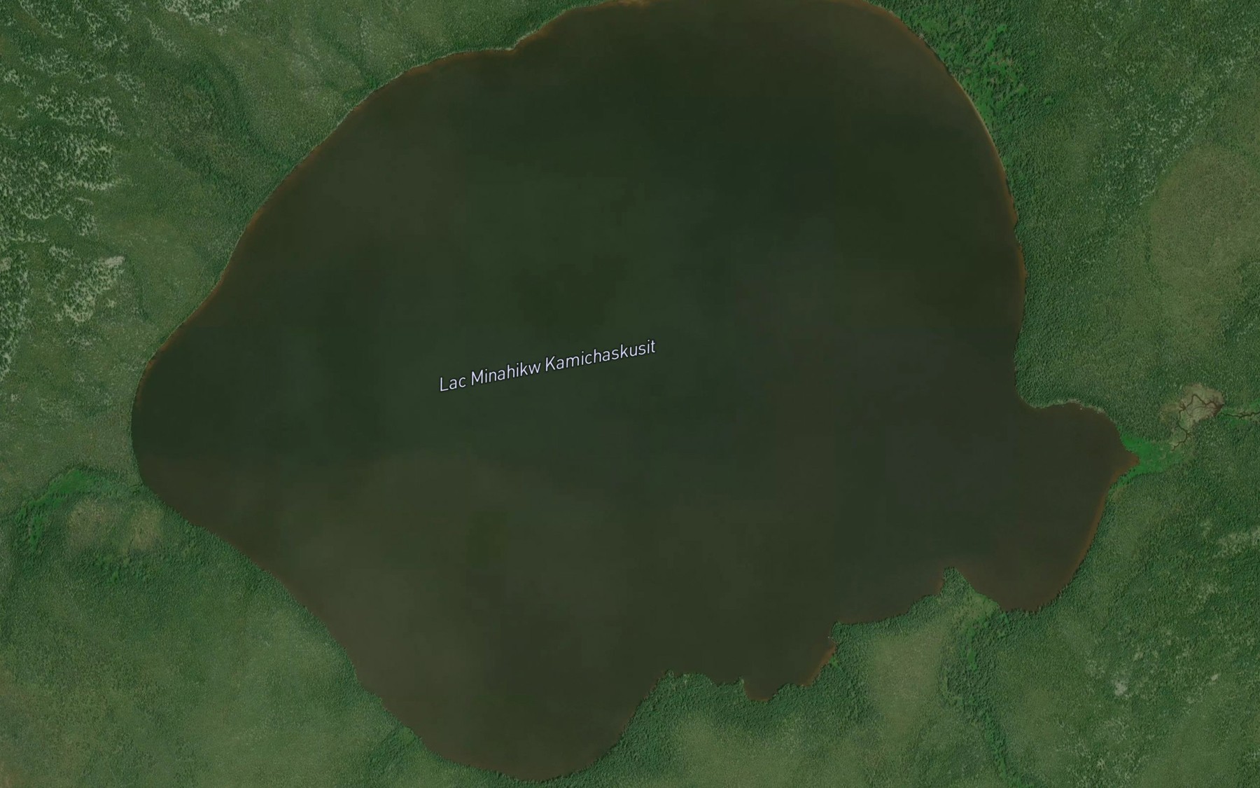 Satellite map of the Lac Minahikw Kamichaskusit