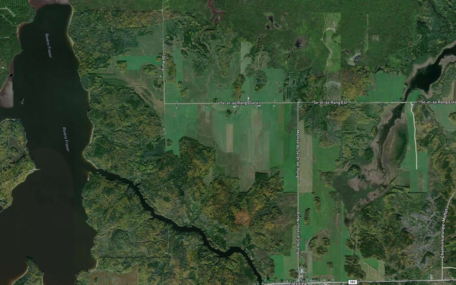 Satellite map of the Cours d'eau Caron